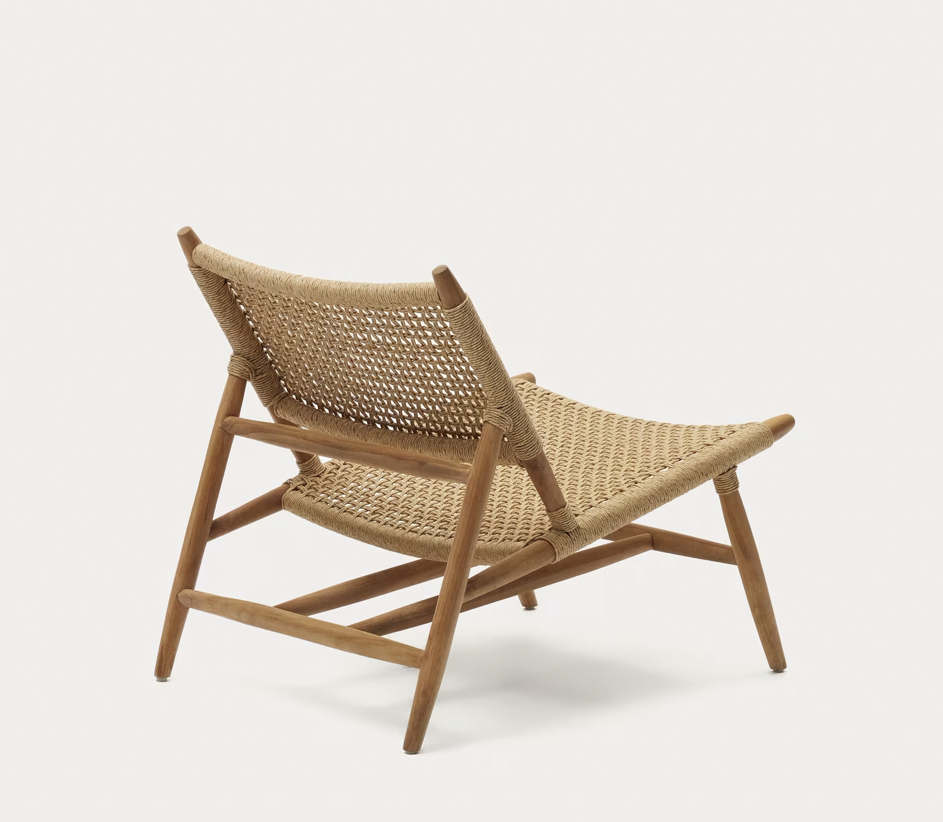 Fauteuil uit massieve teak - naturel