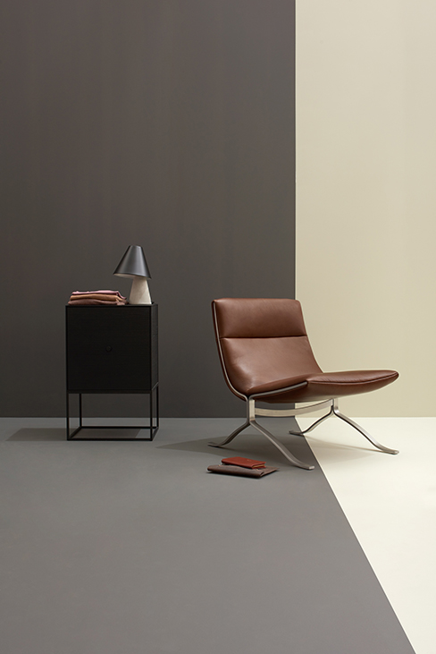 Fauteuil Juno in leder - bruin