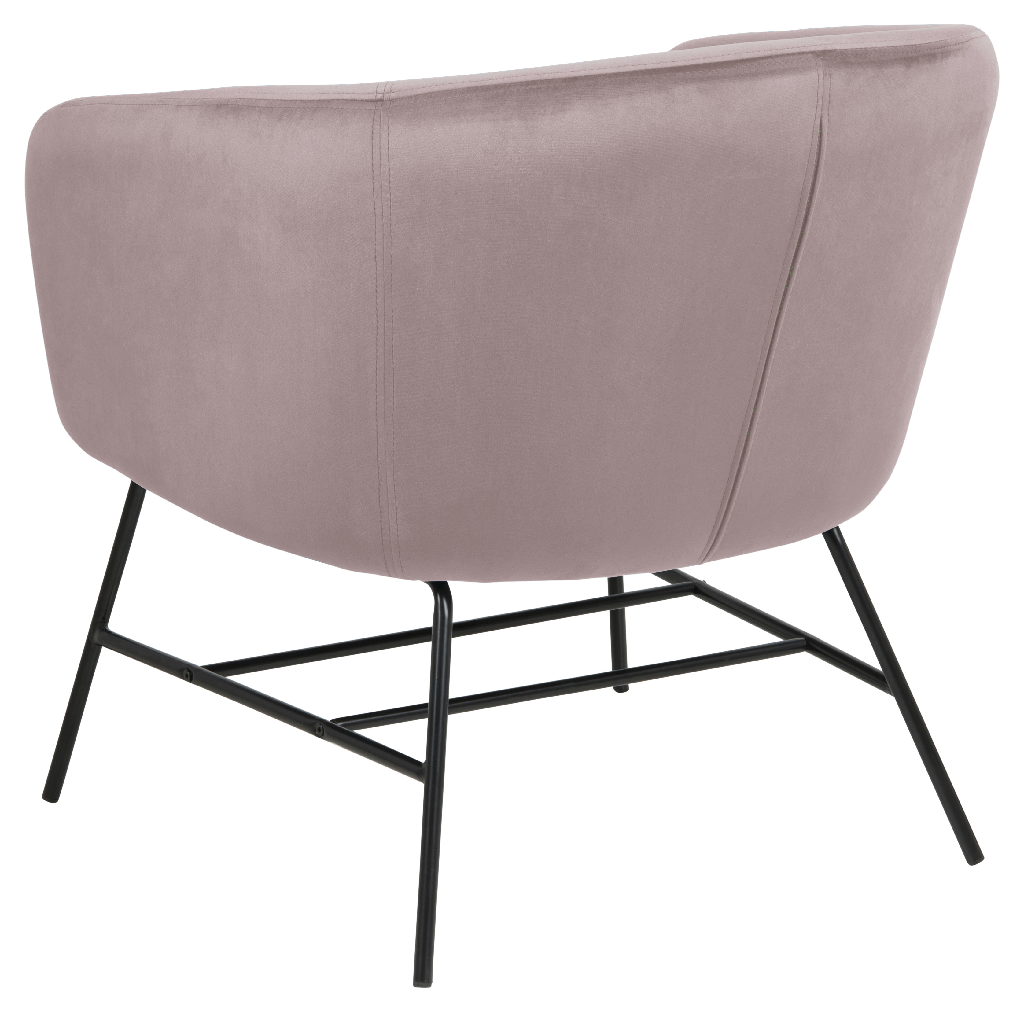 Fauteuil in fluweel - Dusty roze