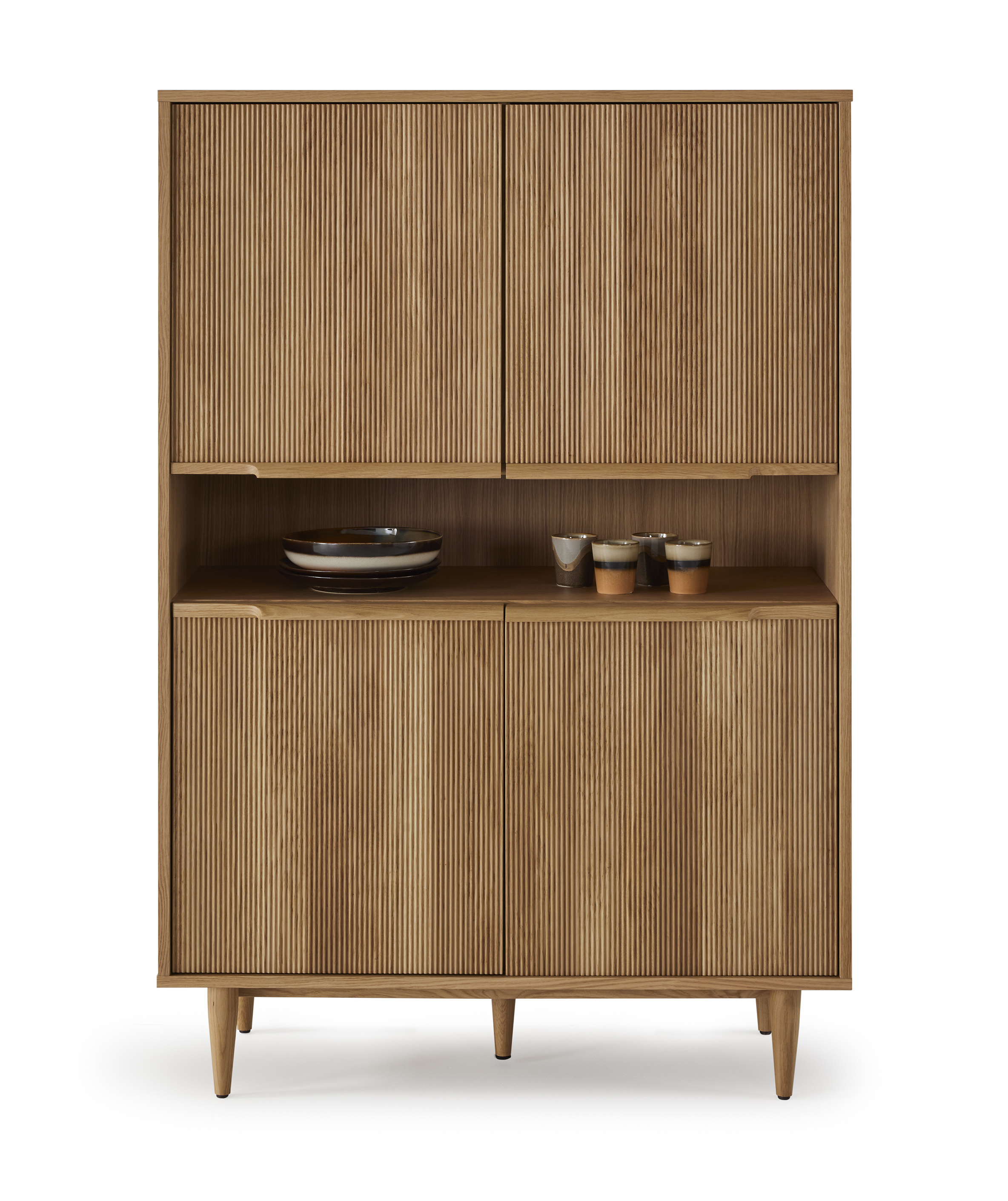 Opbergkast met 4 deuren - white oak
