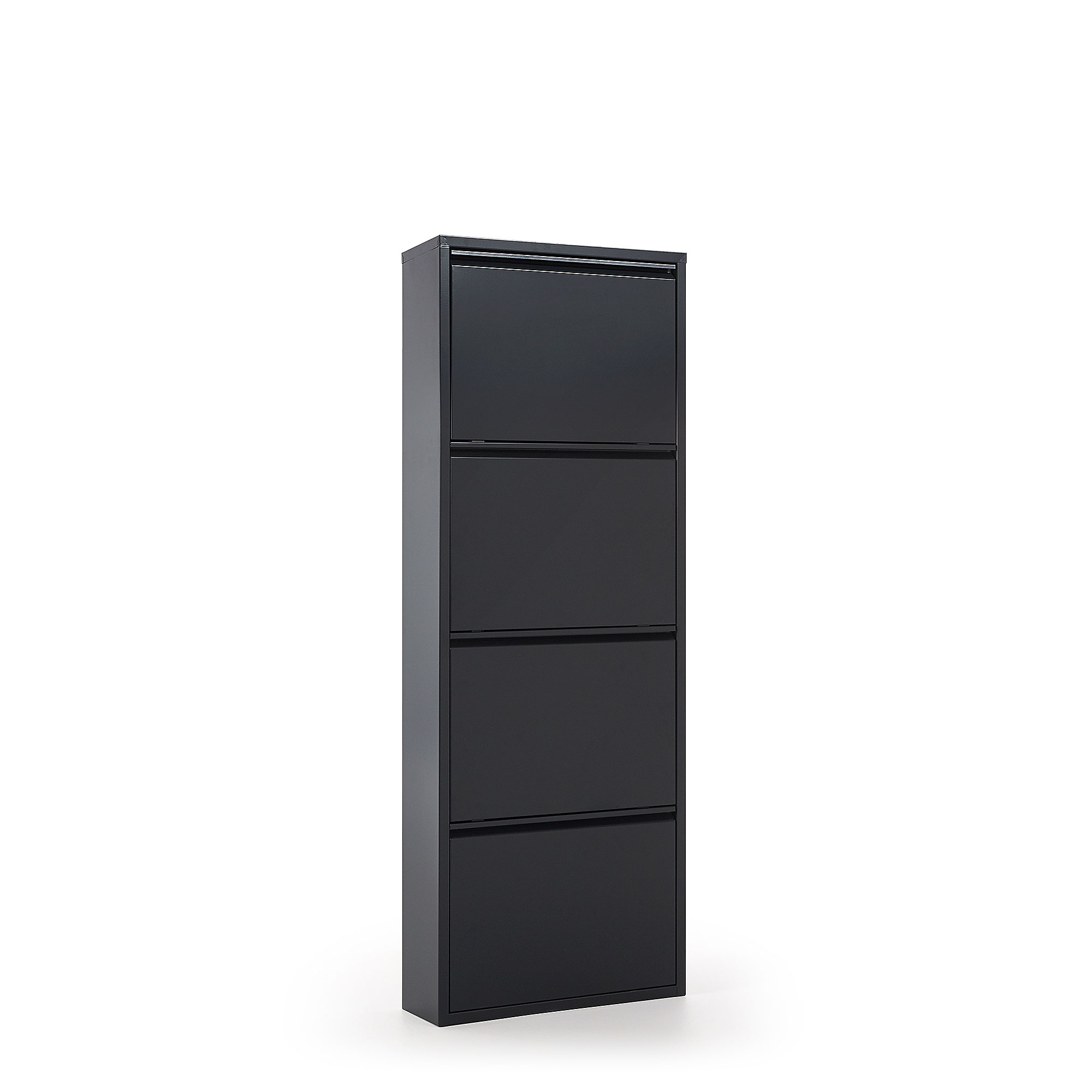 Schoenenkast met 4 deuren - Graphite grijs