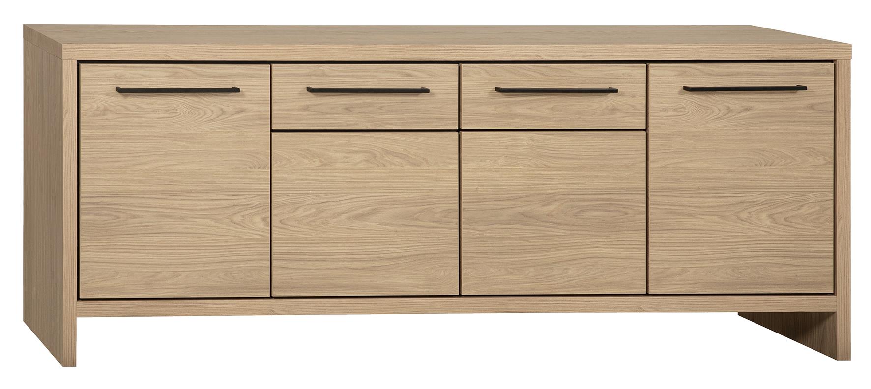 Dressoir met 4 deuren en 2 lades - Blond Oak