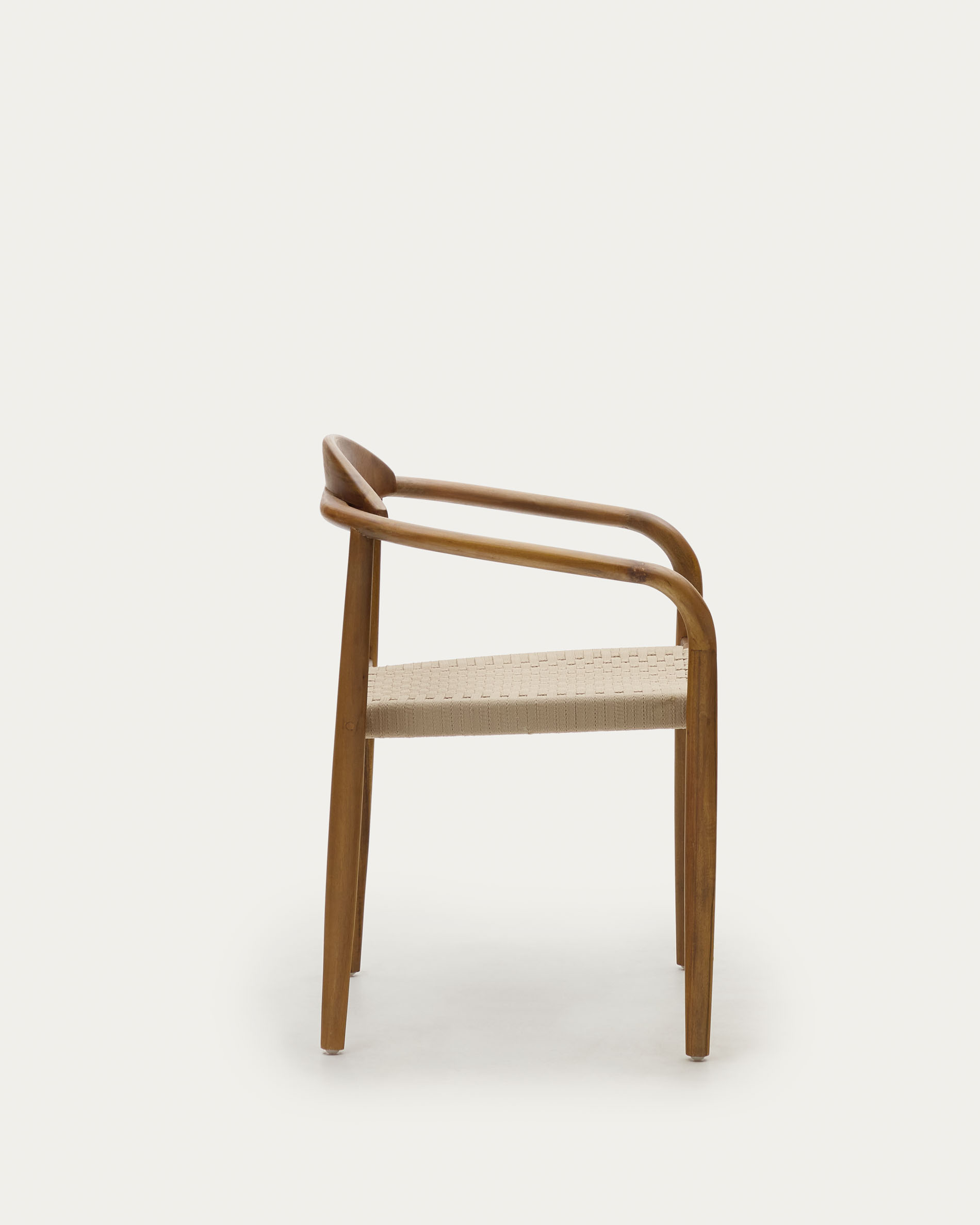 Houten armstoel stapelbaar - walnoot acacia