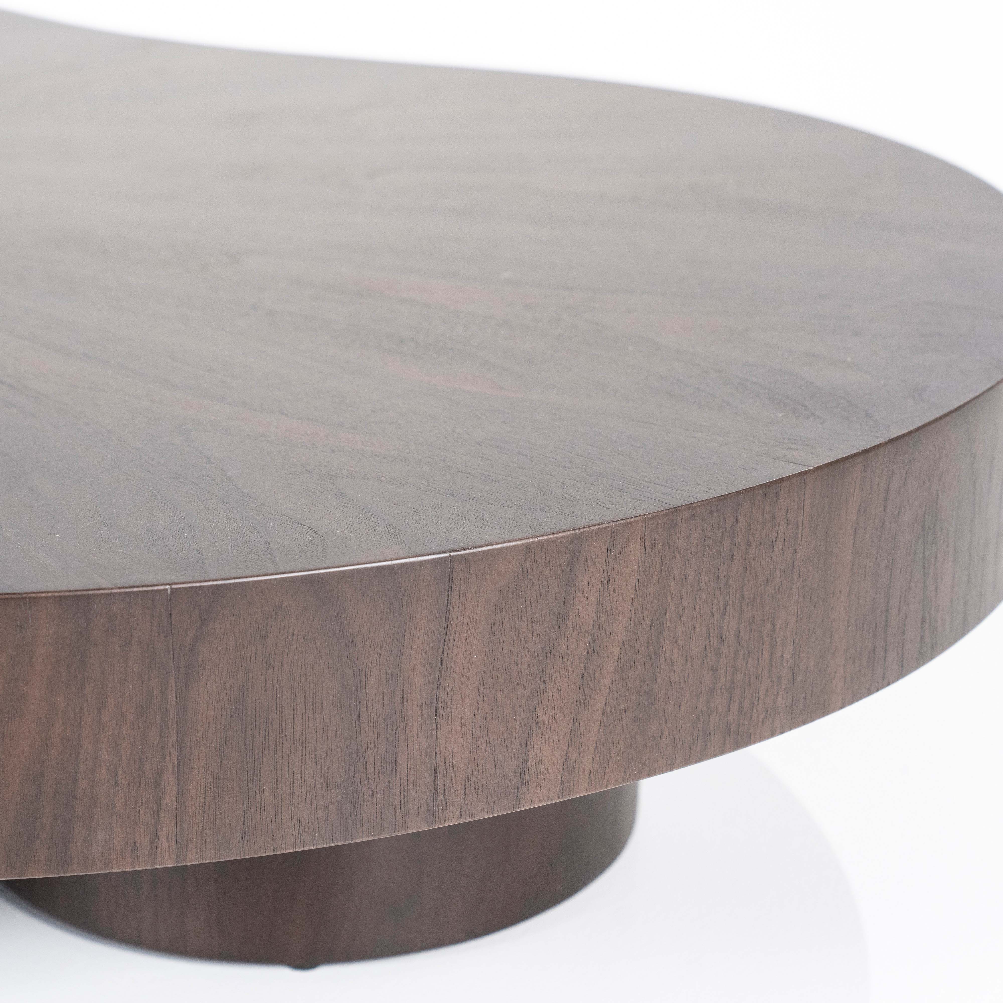 Organische salontafel 150x110cm - walnoot bruin