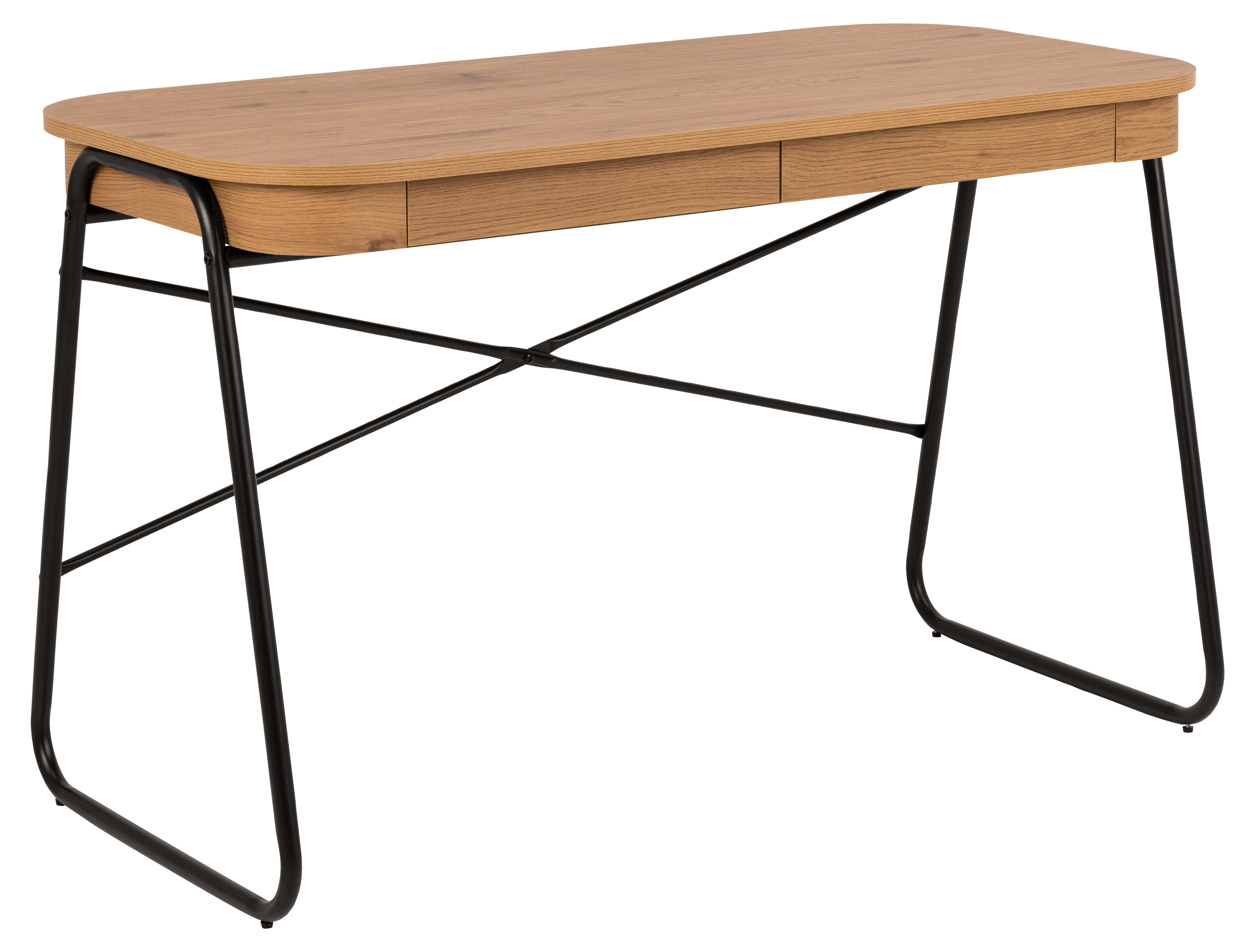Bureau met opbergruimte - wild oak