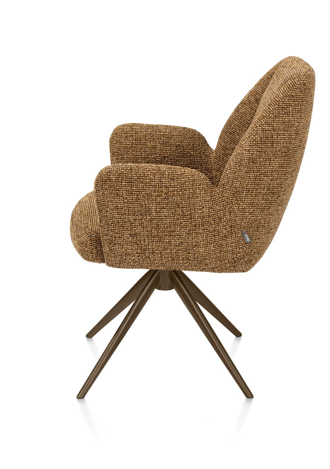 Draaibare armstoel Baya - okergeel/steelbrown