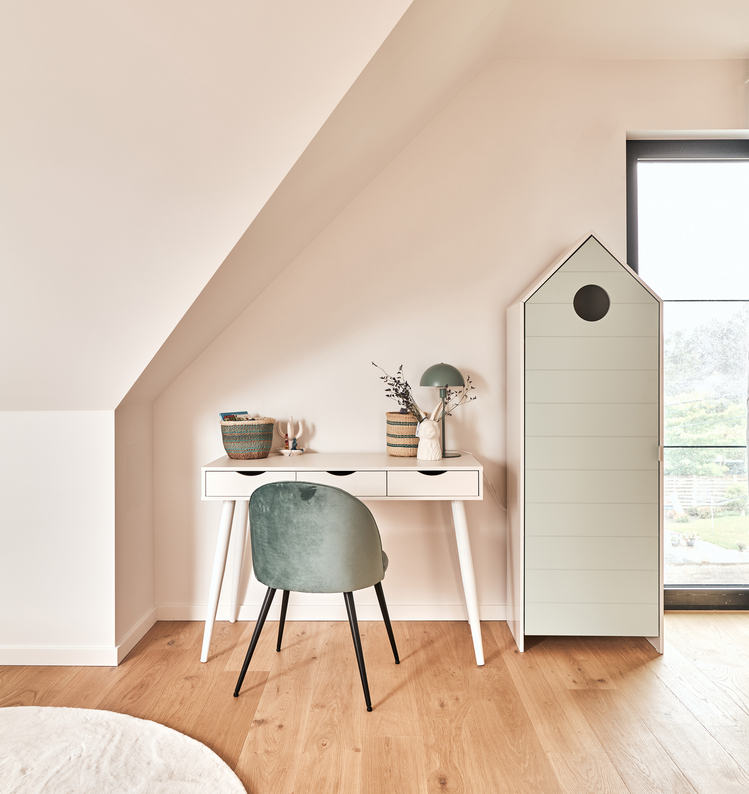 Opbergkast met deur - mint
