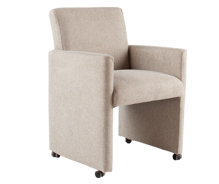 Armstoel met wielen - Sepia beige