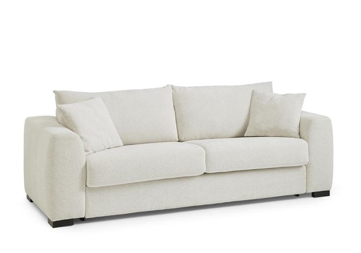 Slaapbank Cloud met Geltex matras 140x200cm - Pearl ecru