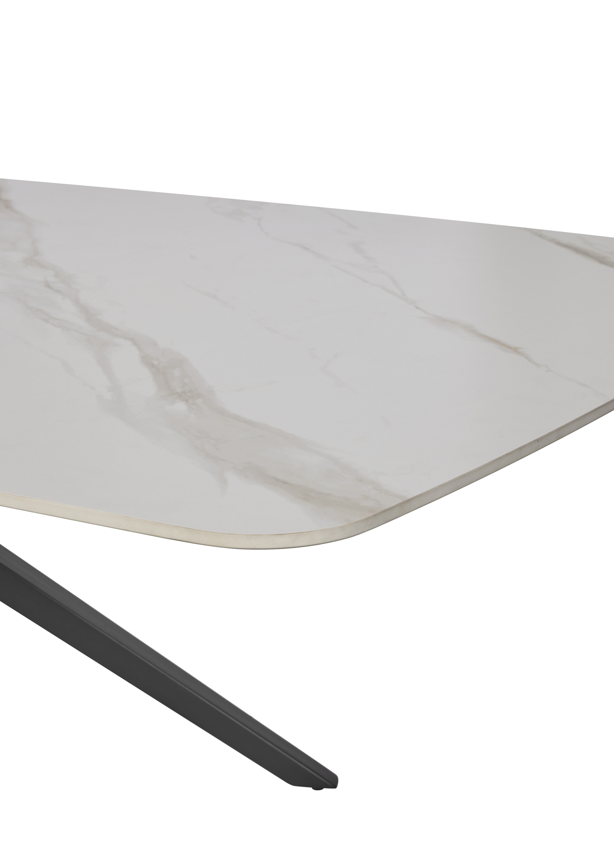 Eettafel 240x120cm met keramisch blad - wit