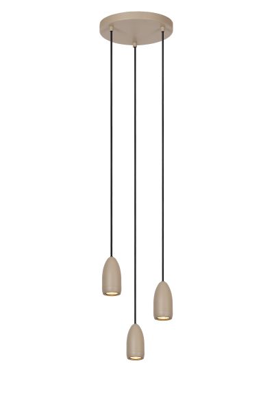 Hanglamp Evora met drie pendels - taupe