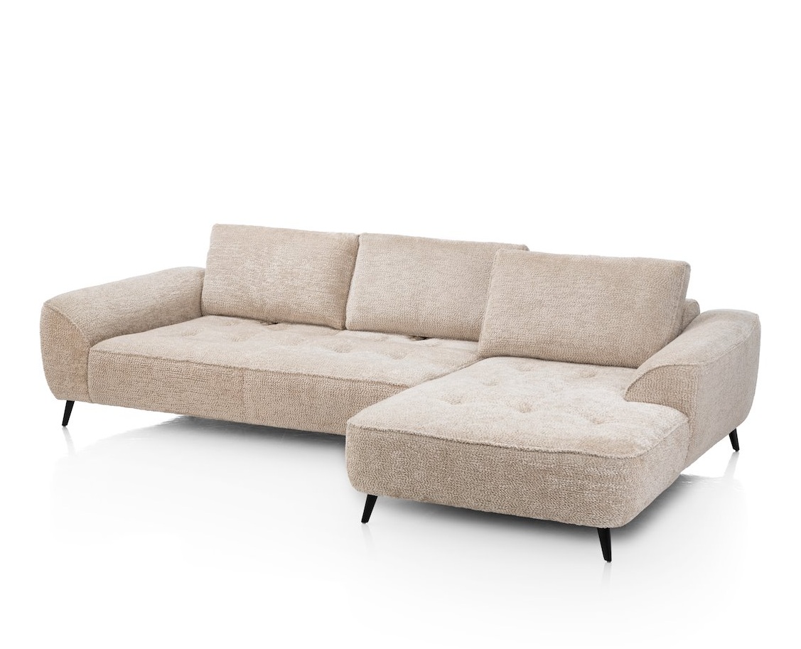 Hoeksalon longchair rechts - beige