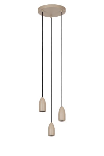 Hanglamp Evora met drie pendels - taupe