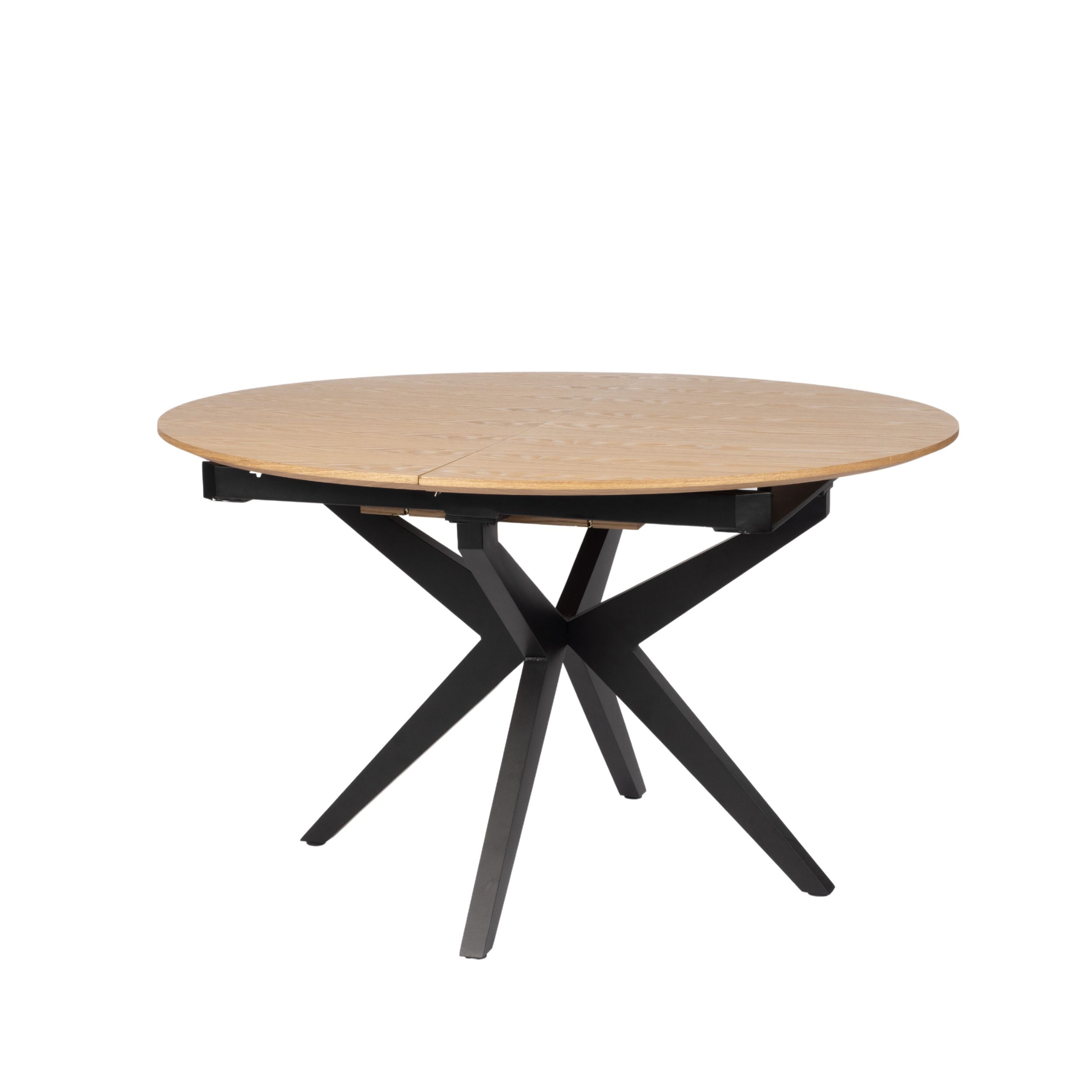 Ronde uitschuifbare eettafel 130/175x77cm - natuur hout