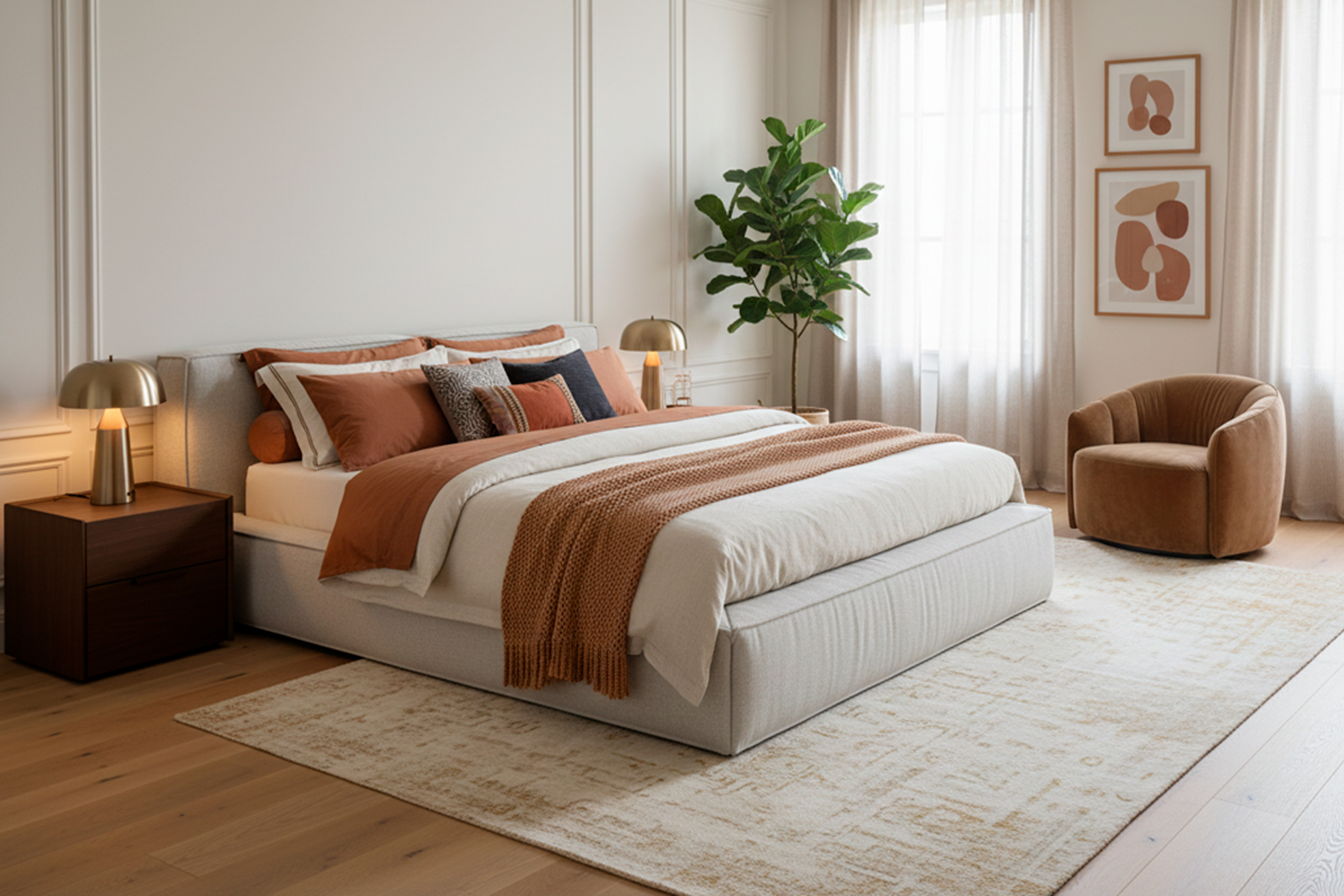 Bedkader met opbergruimte 180x200cm - Naturel ecru