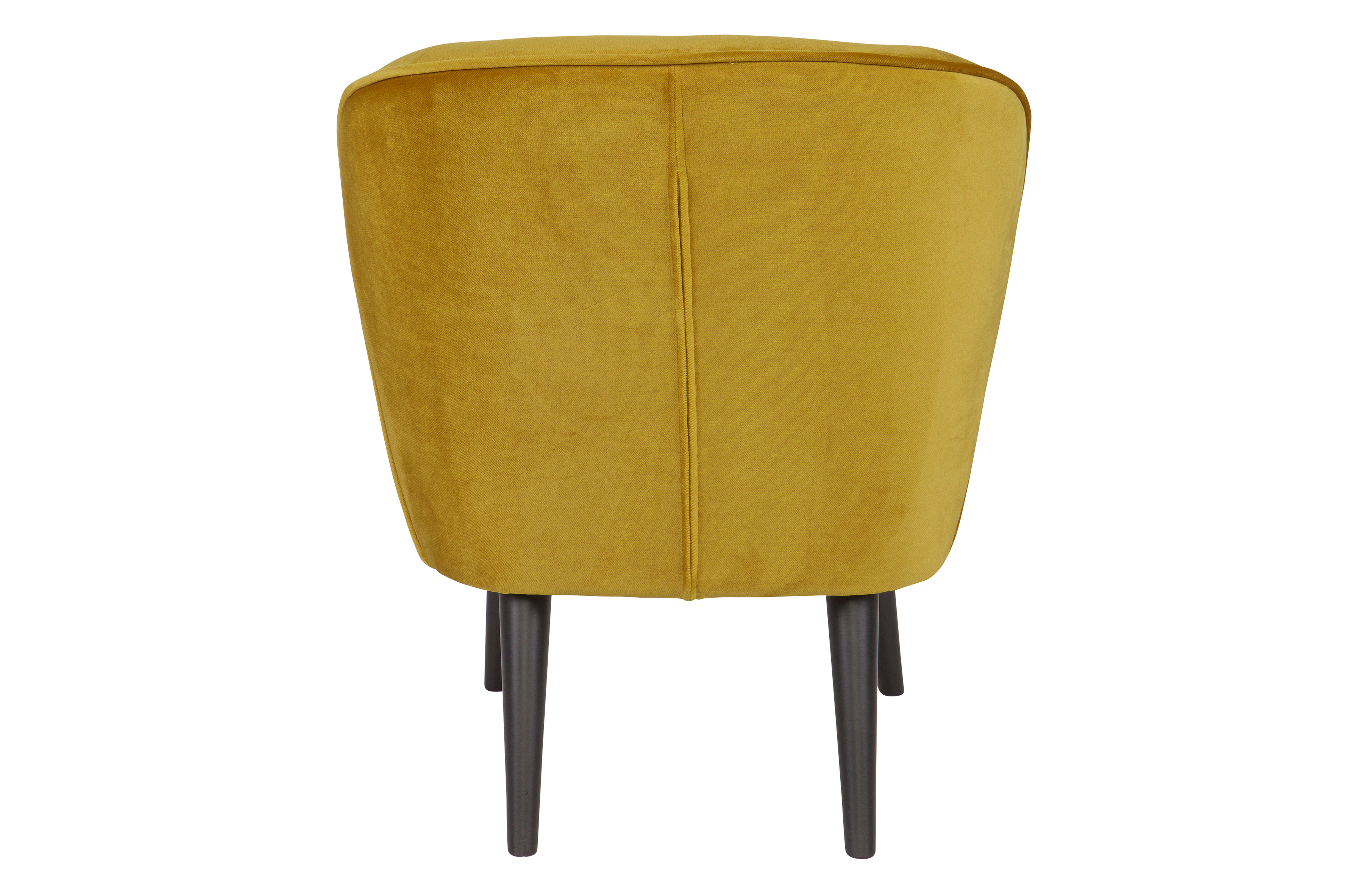 Fauteuil Sara in fluweel - okergeel
