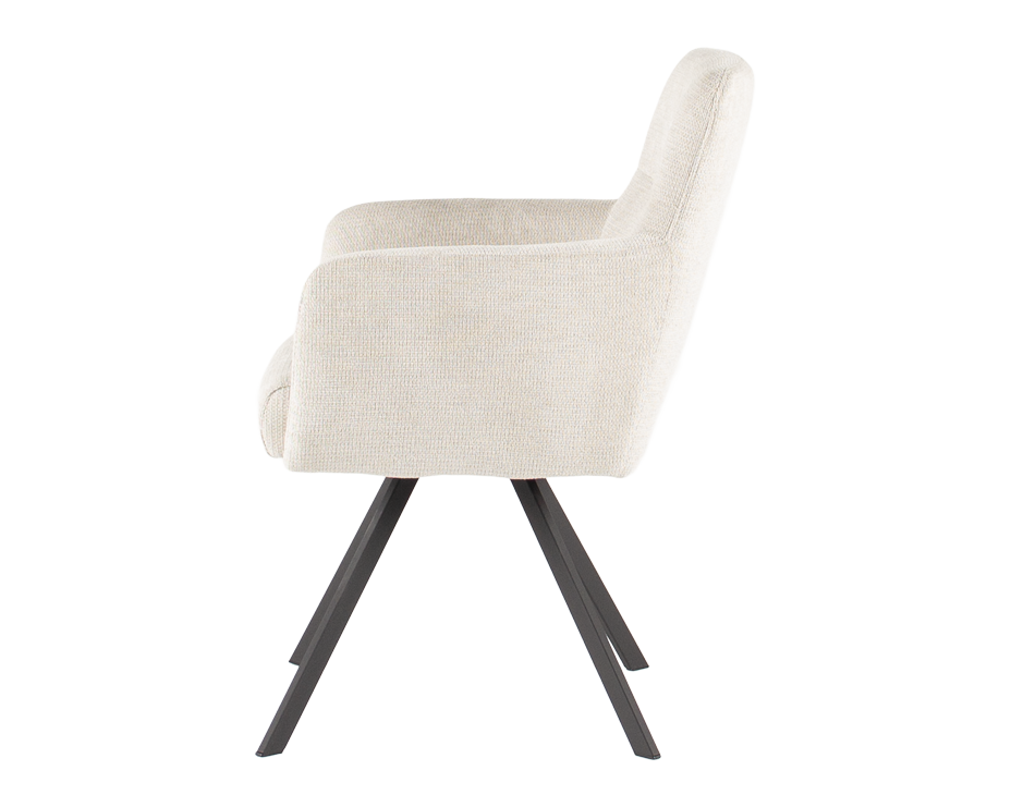 Kuipstoel met hoge rug - Natural ecru