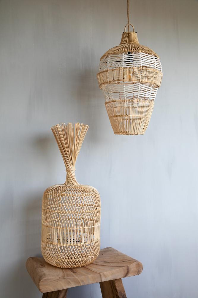 Tafel/hanglamp rotan - diam.22 cm