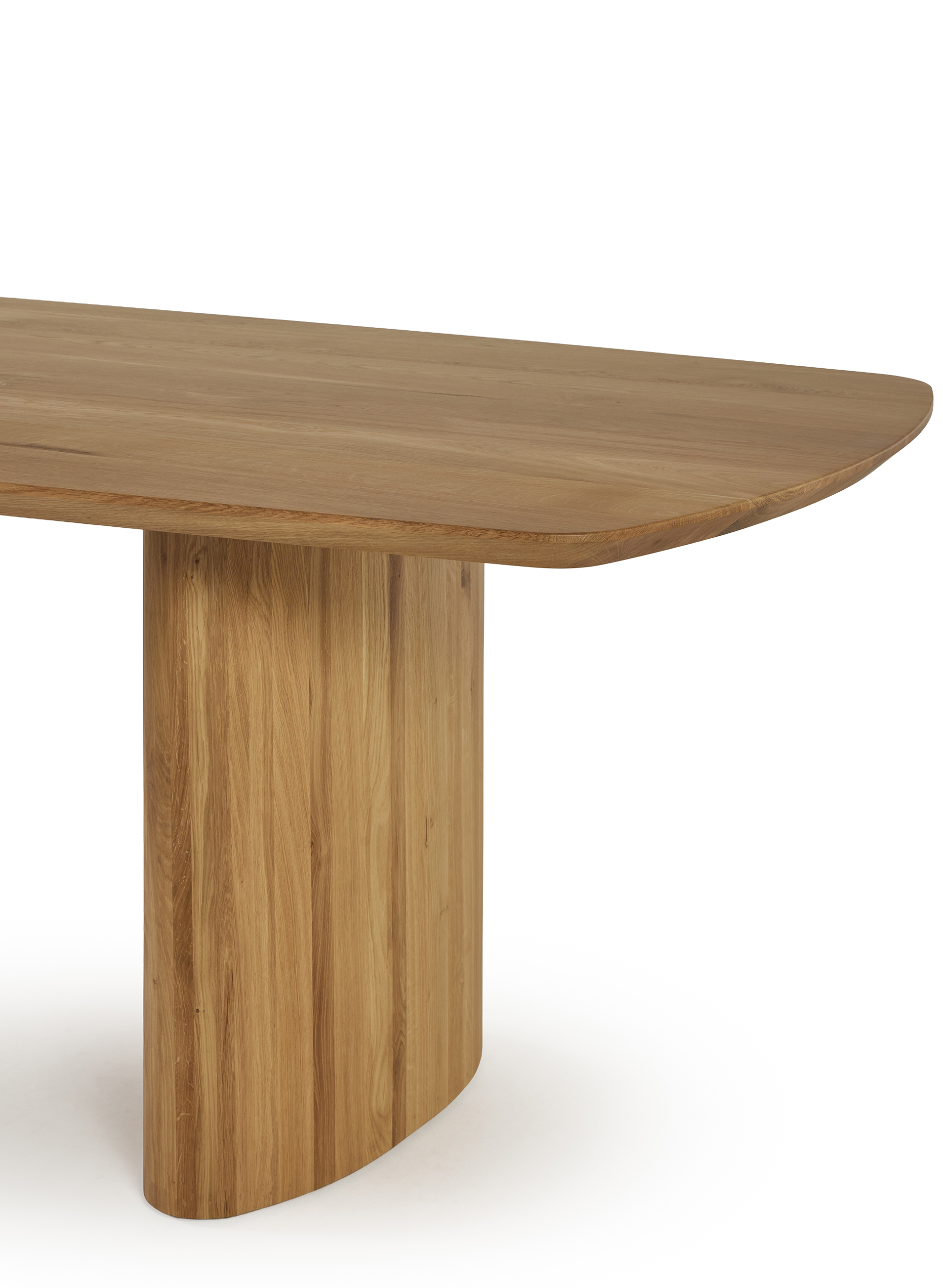 Eettafel 280x110cm - deens ovaal/eik
