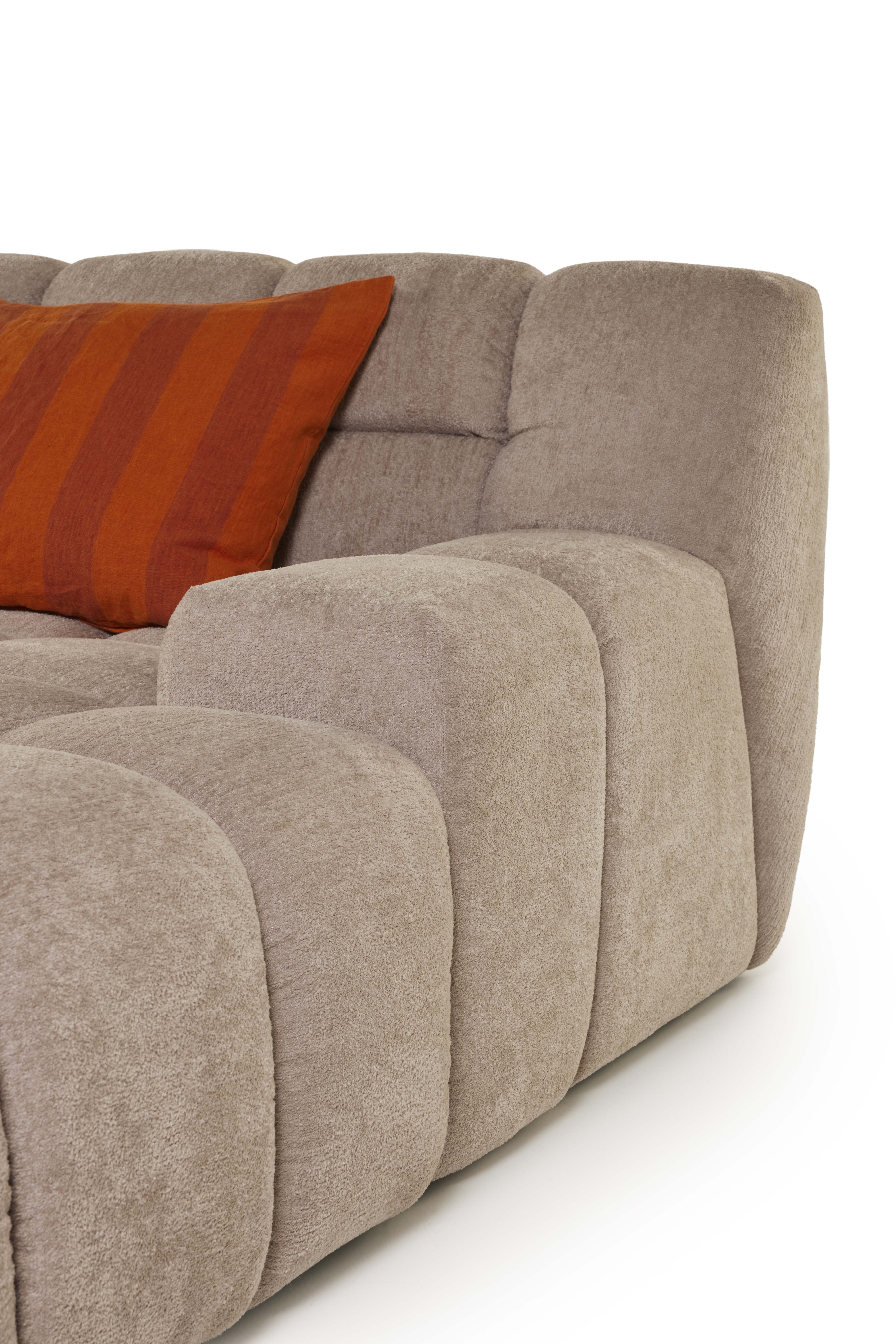 Hoeksalon U-vorm met longchair en ottoman (links) - Sino beige