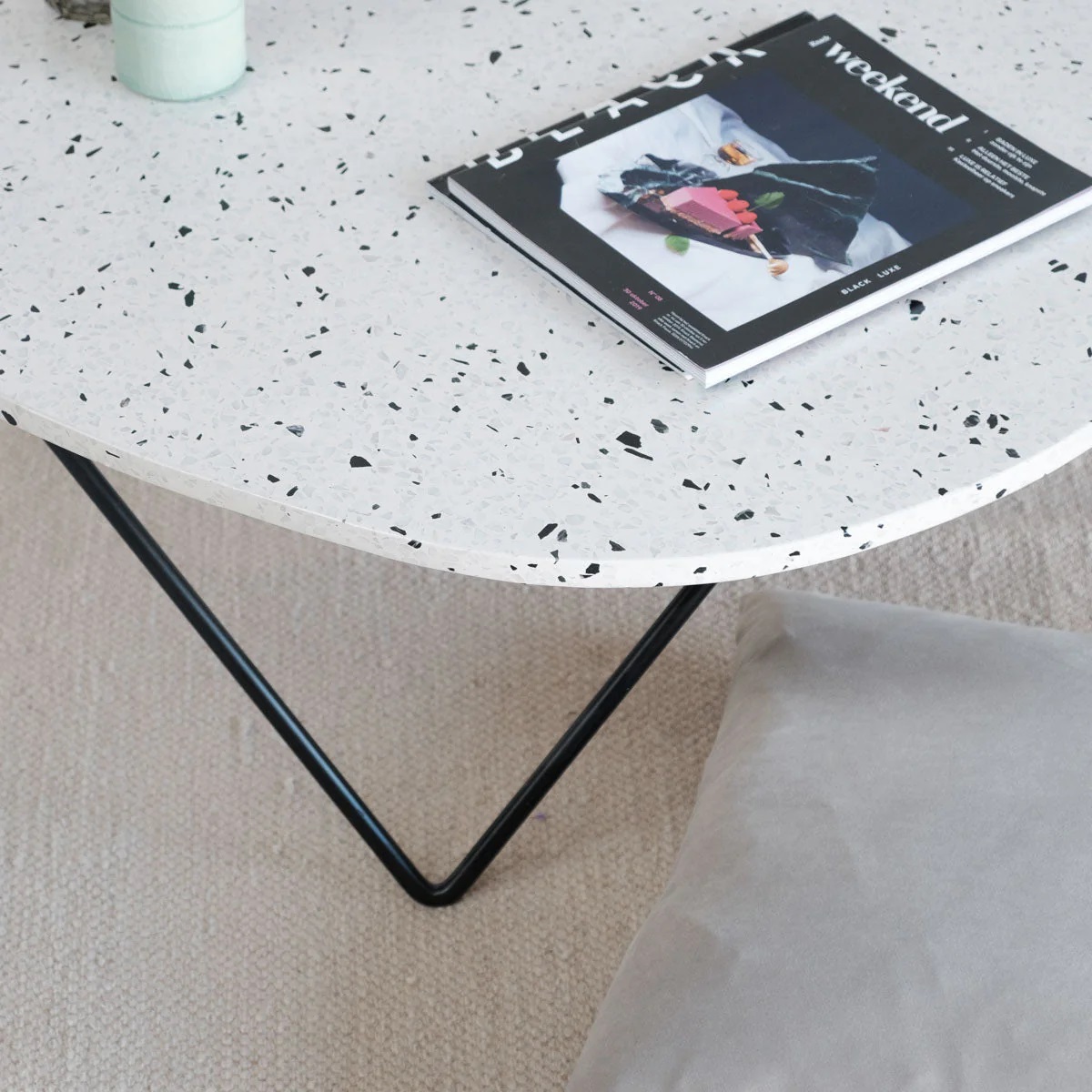 Marmeren salontafel 103x78cm - wit