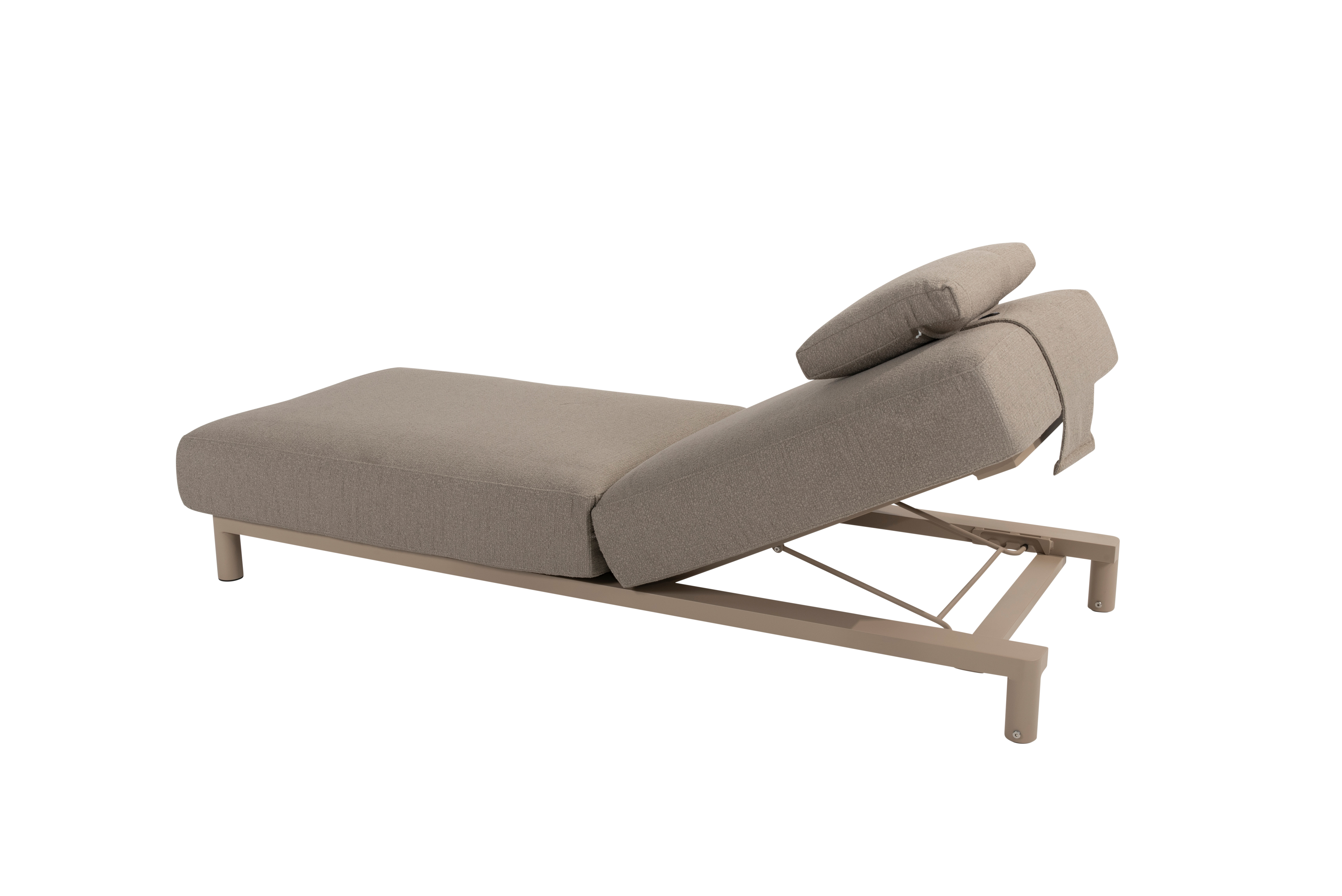 Ligbed Madeira incl. kussen & hoofdsteun - latte