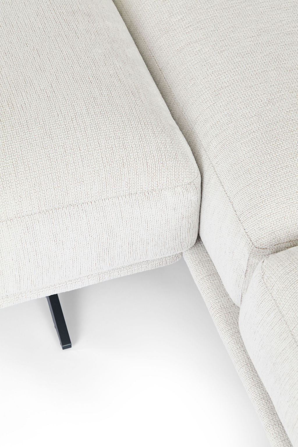 Design hoeksalon Elixir met longchair (rechts) - wit