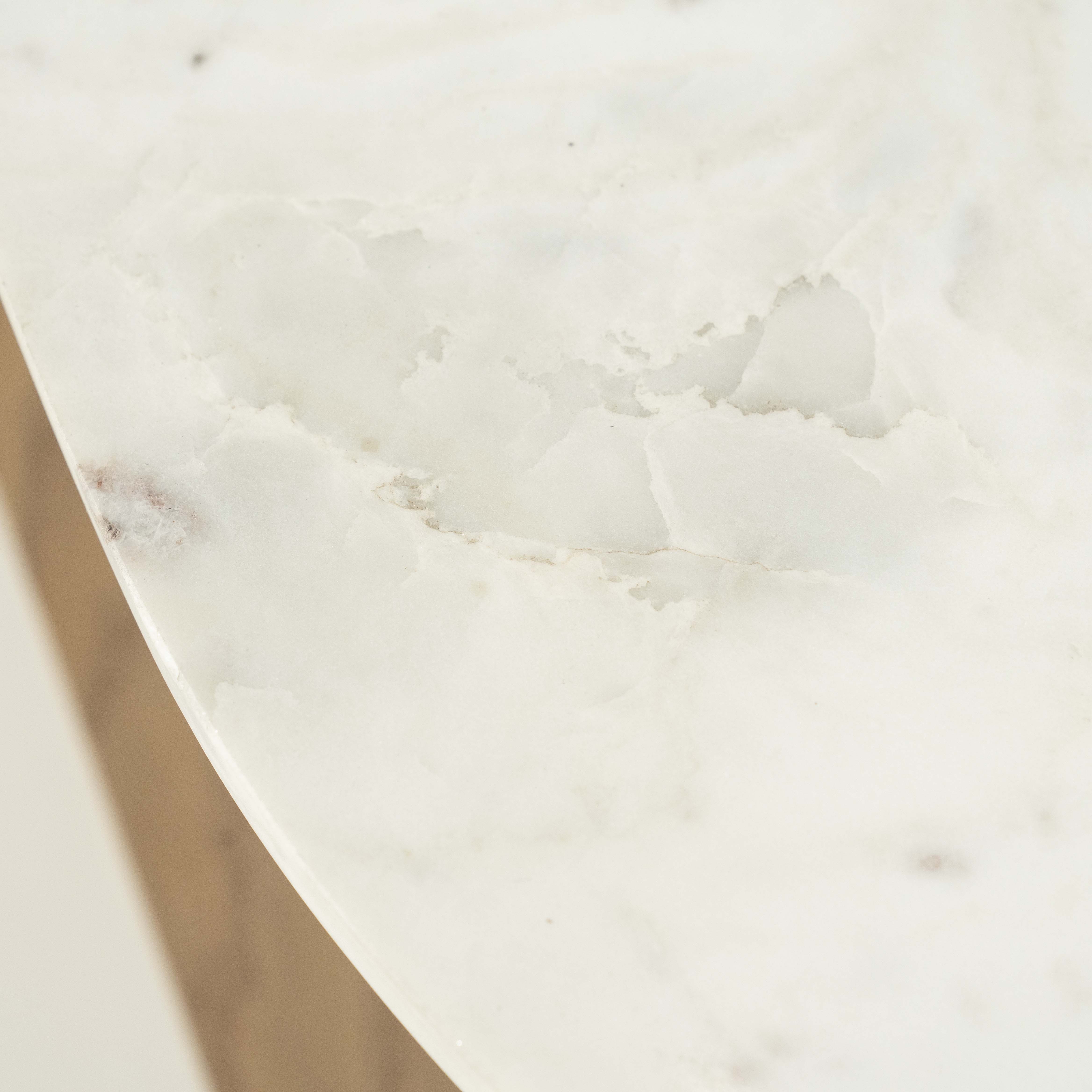 Salontafel 110x60cm - eik/wit marmer