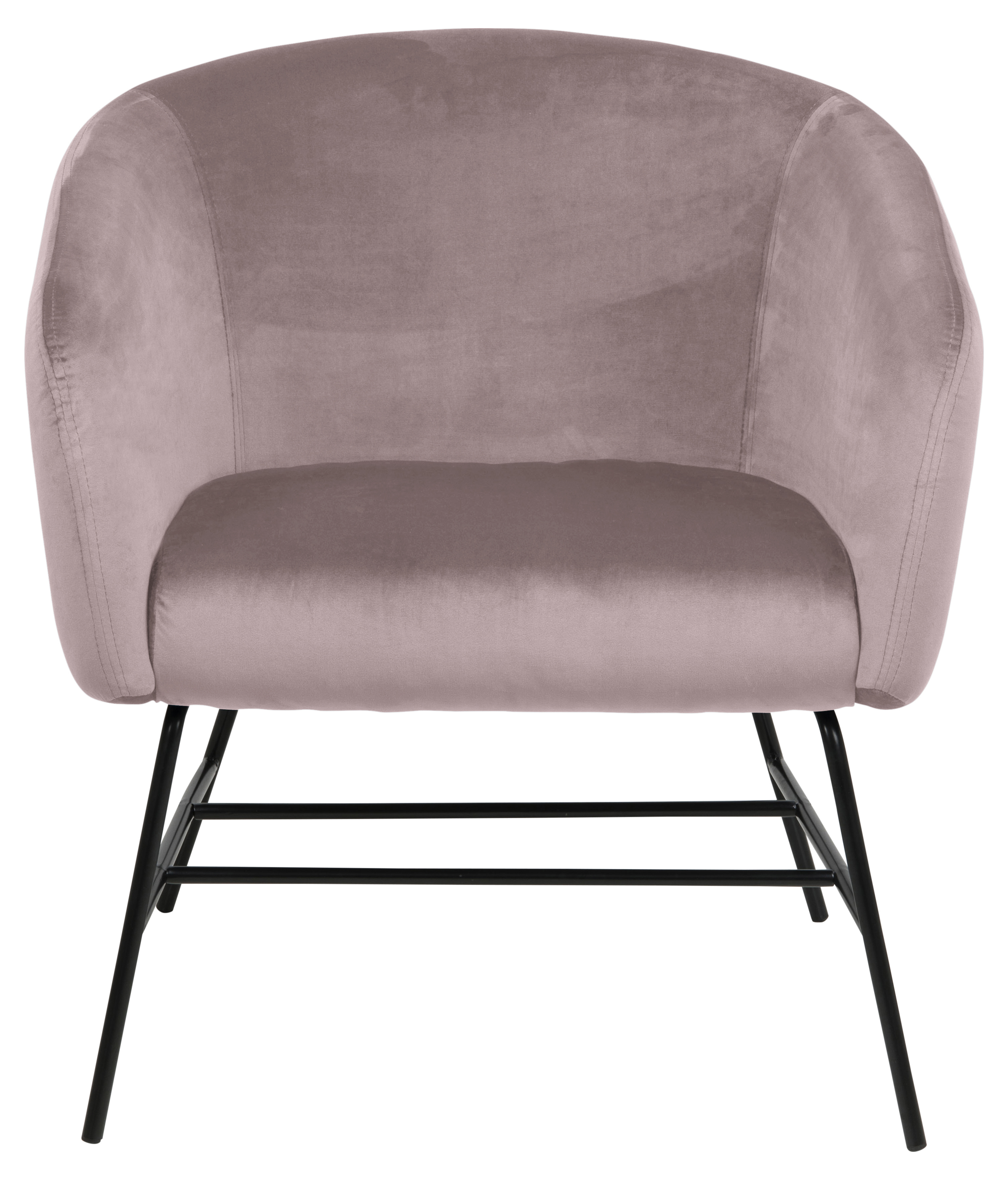 Fauteuil in fluweel - Dusty roze