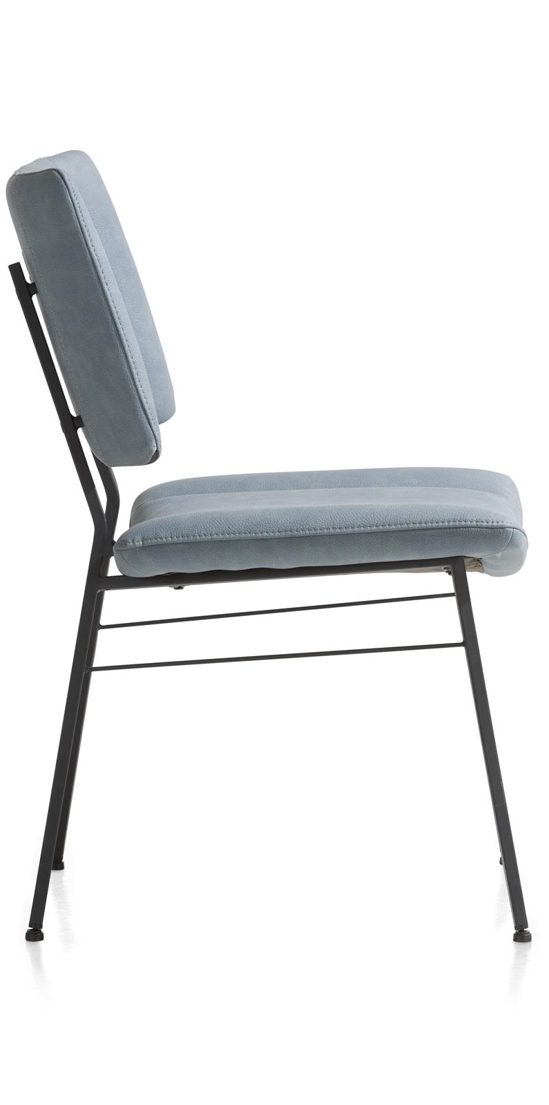Eetkamerstoel Tatum in lederlook - Skyblue
