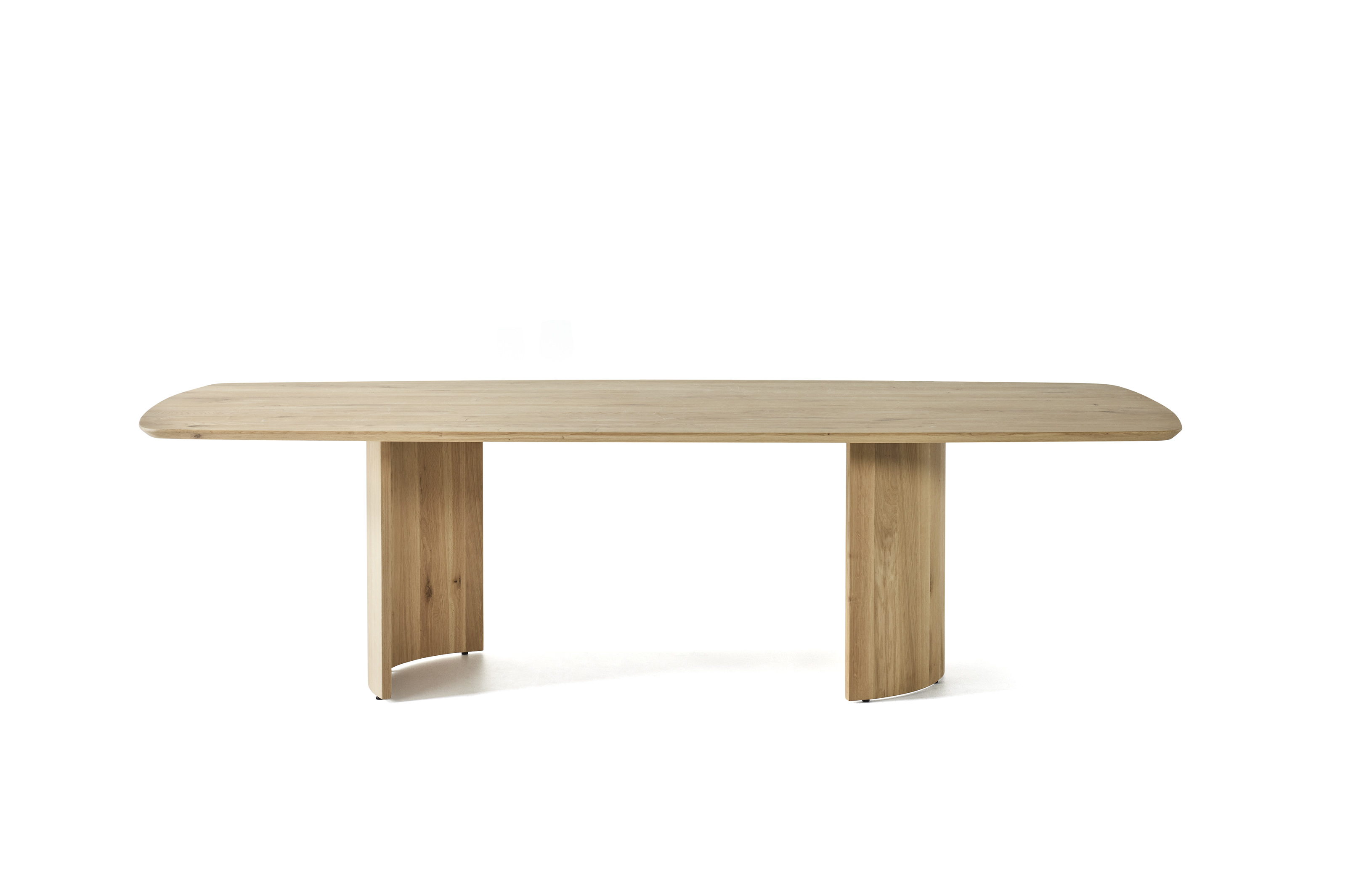 Eettafel 280x110cm deens ovaal in eik - natuurkleur
