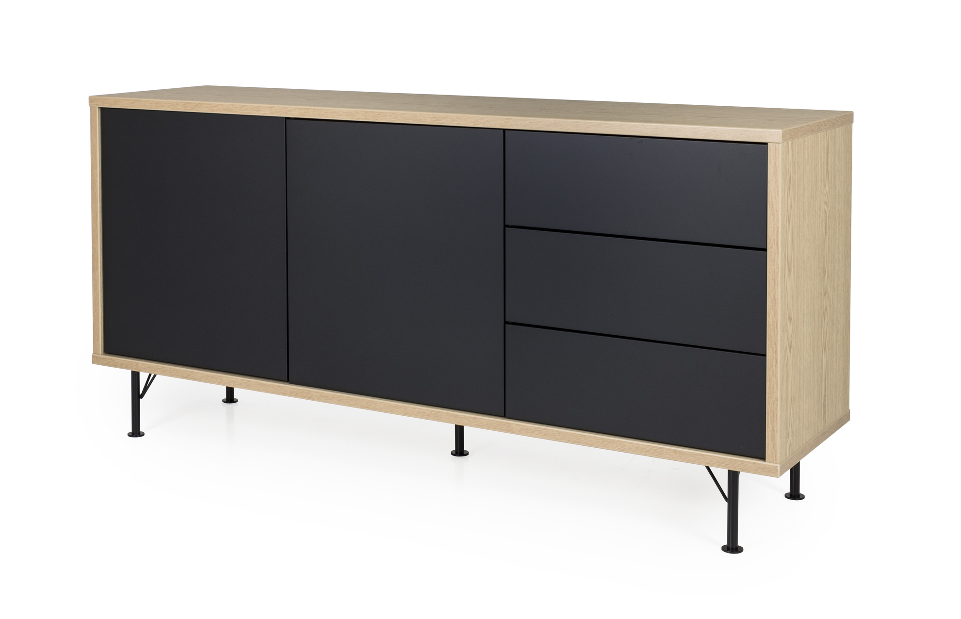 Dressoir Flow 164cm 2 deuren, 3 laden