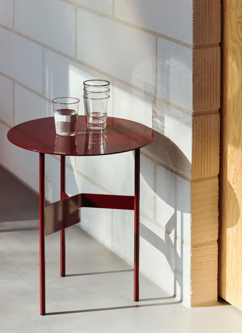 Coffeetable Shim diam.45cm - bordeaux