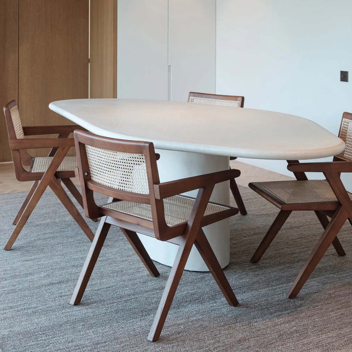 Organische eettafel 250x120cm - Microskin Latte