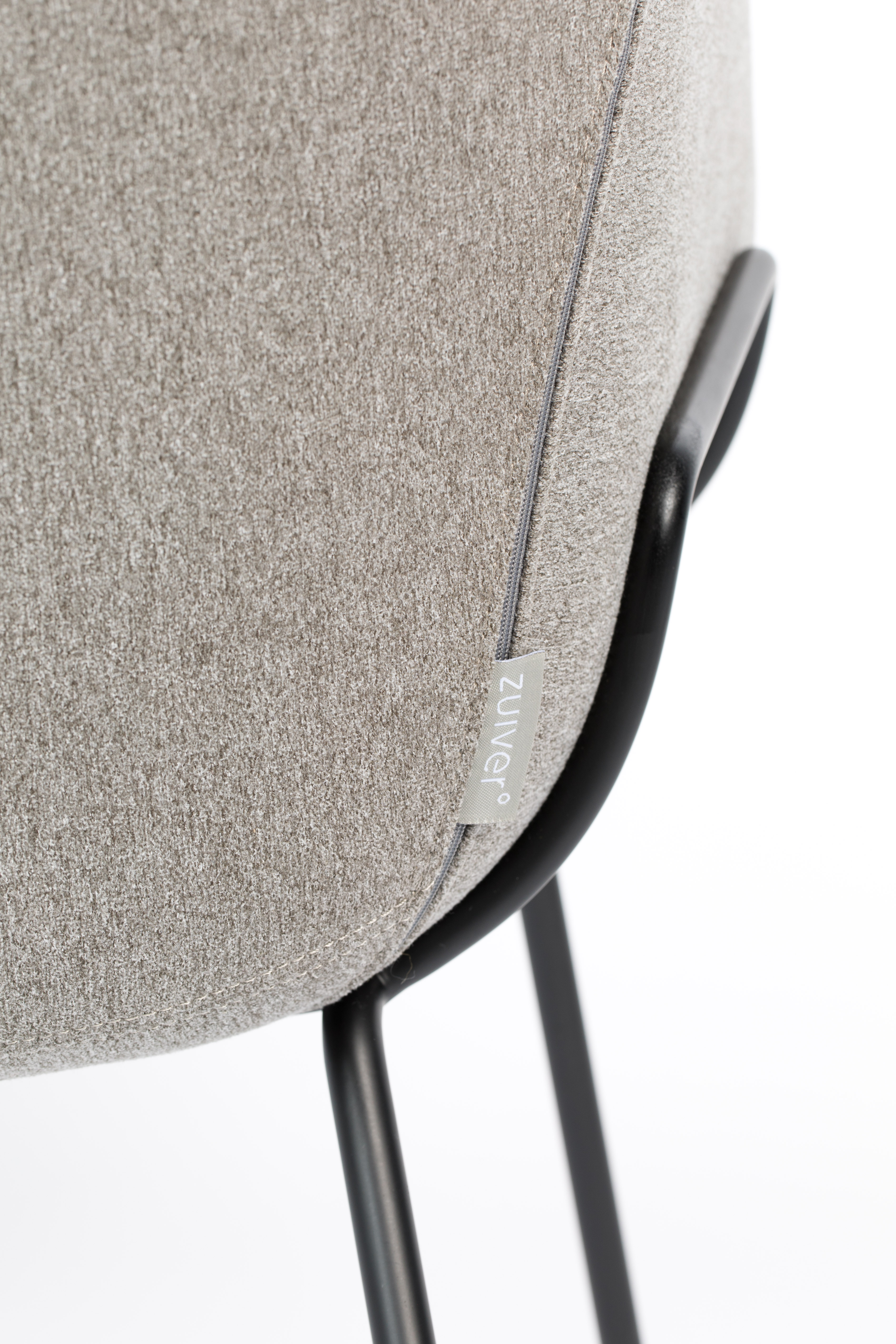 Fauteuil Feston in stof - lichtgrijs