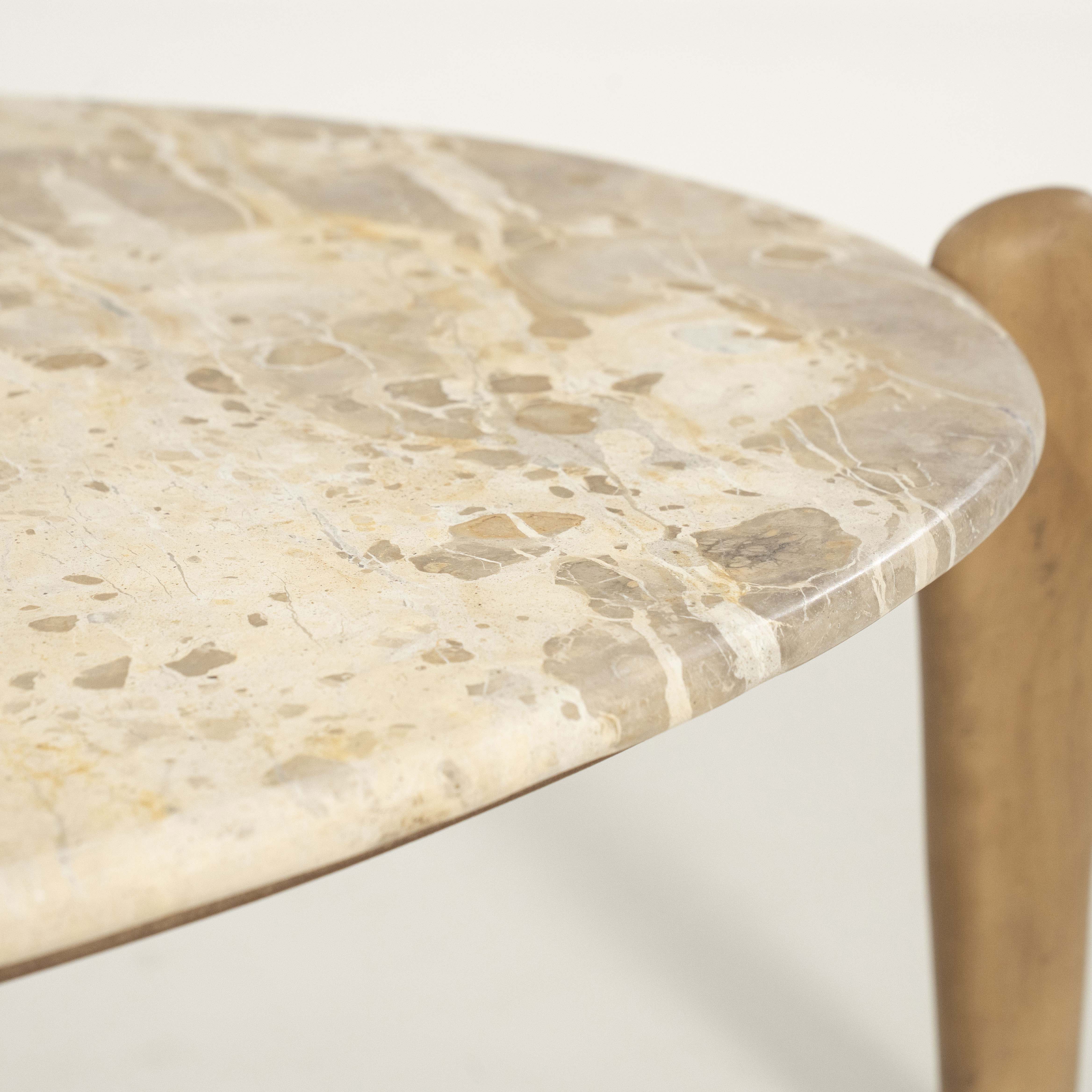 Salontafel large - mangohout/marmer