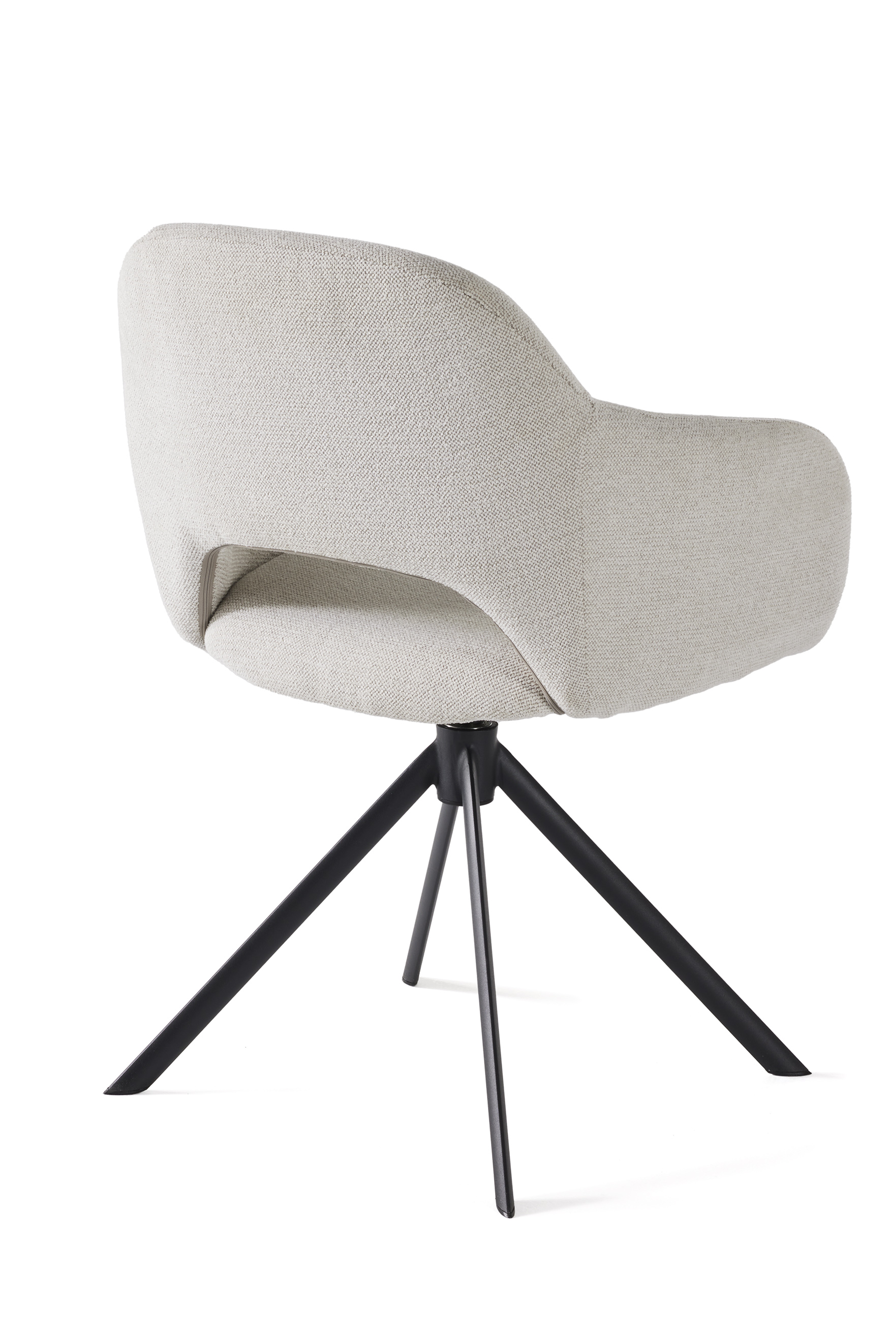 Draaibare kuipstoel met open rug - Sneak Linen ecru