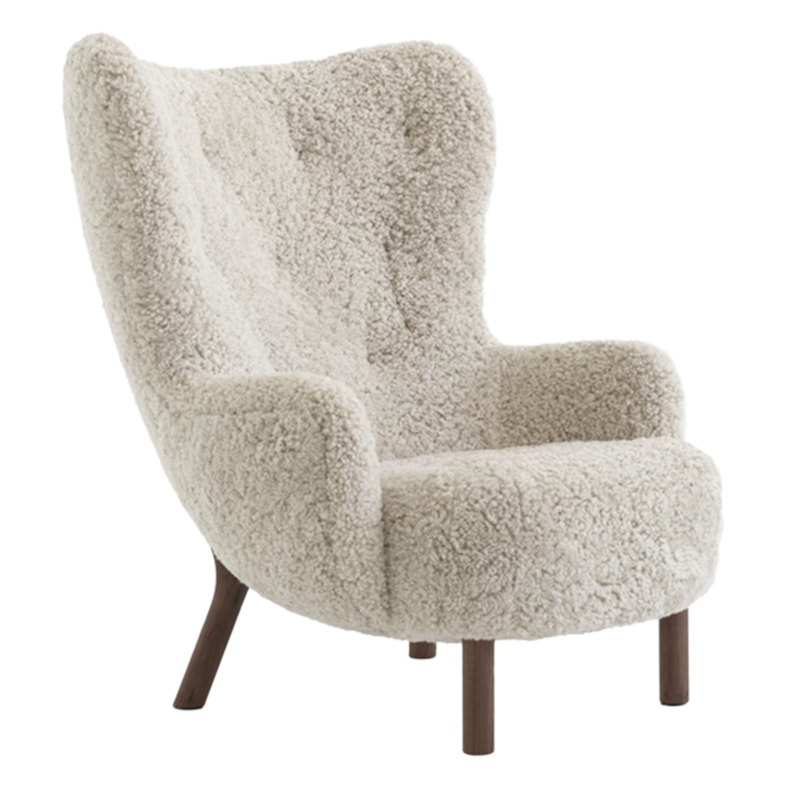 Lounge chair Petra - sheepskin moonlight