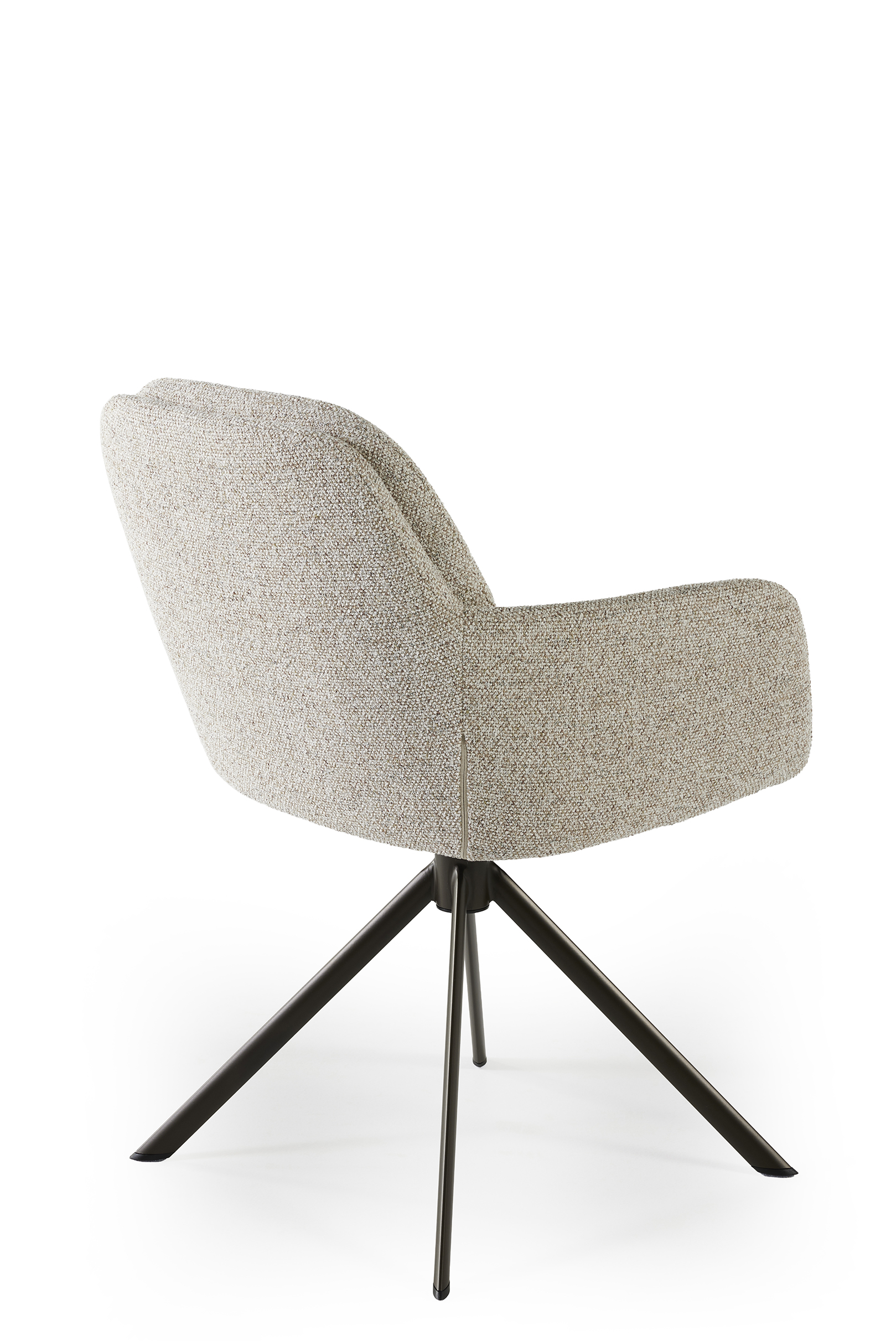 Kuipstoel swivel - beige/anodic metaal