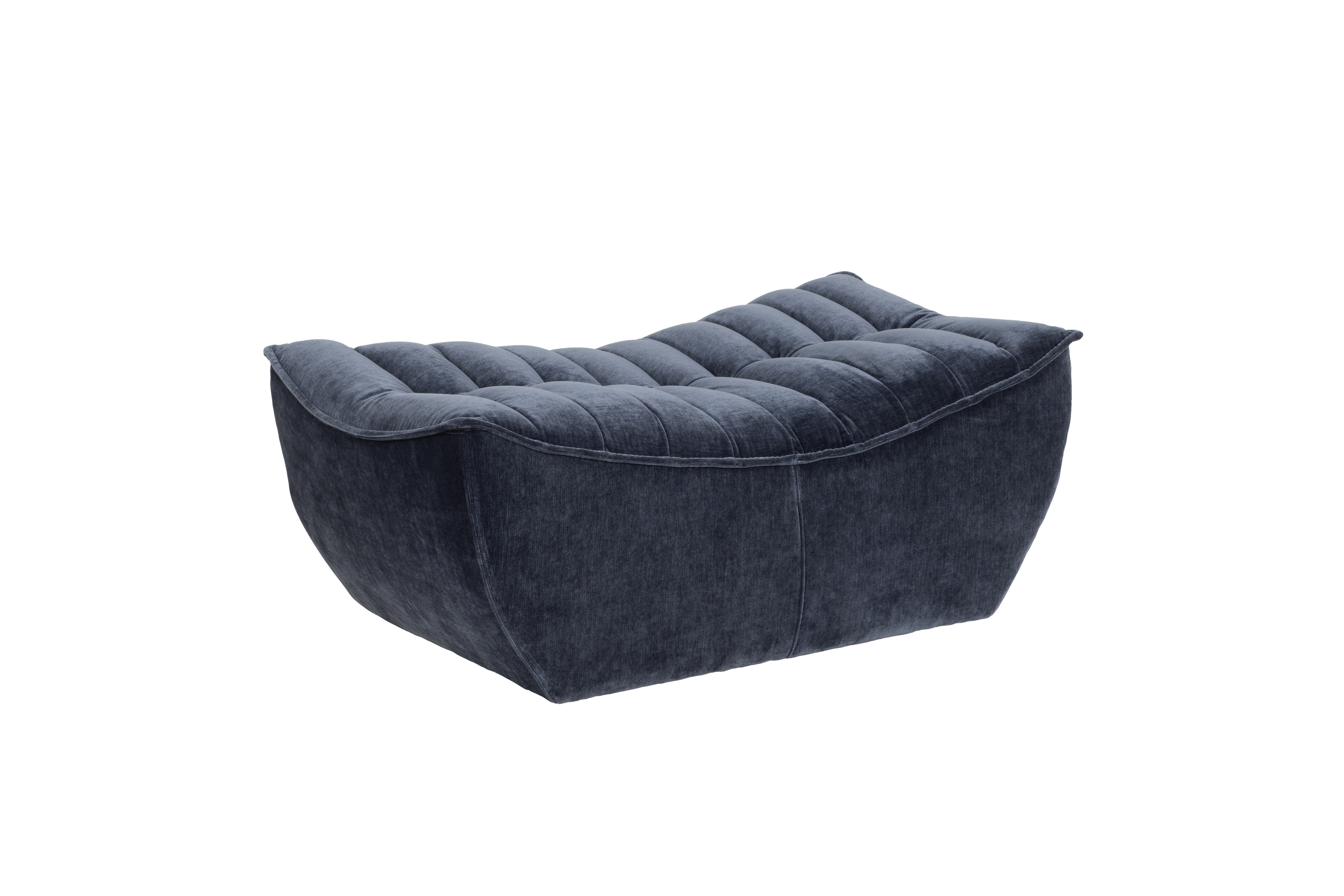 Hoeksalon - ecru/blauw