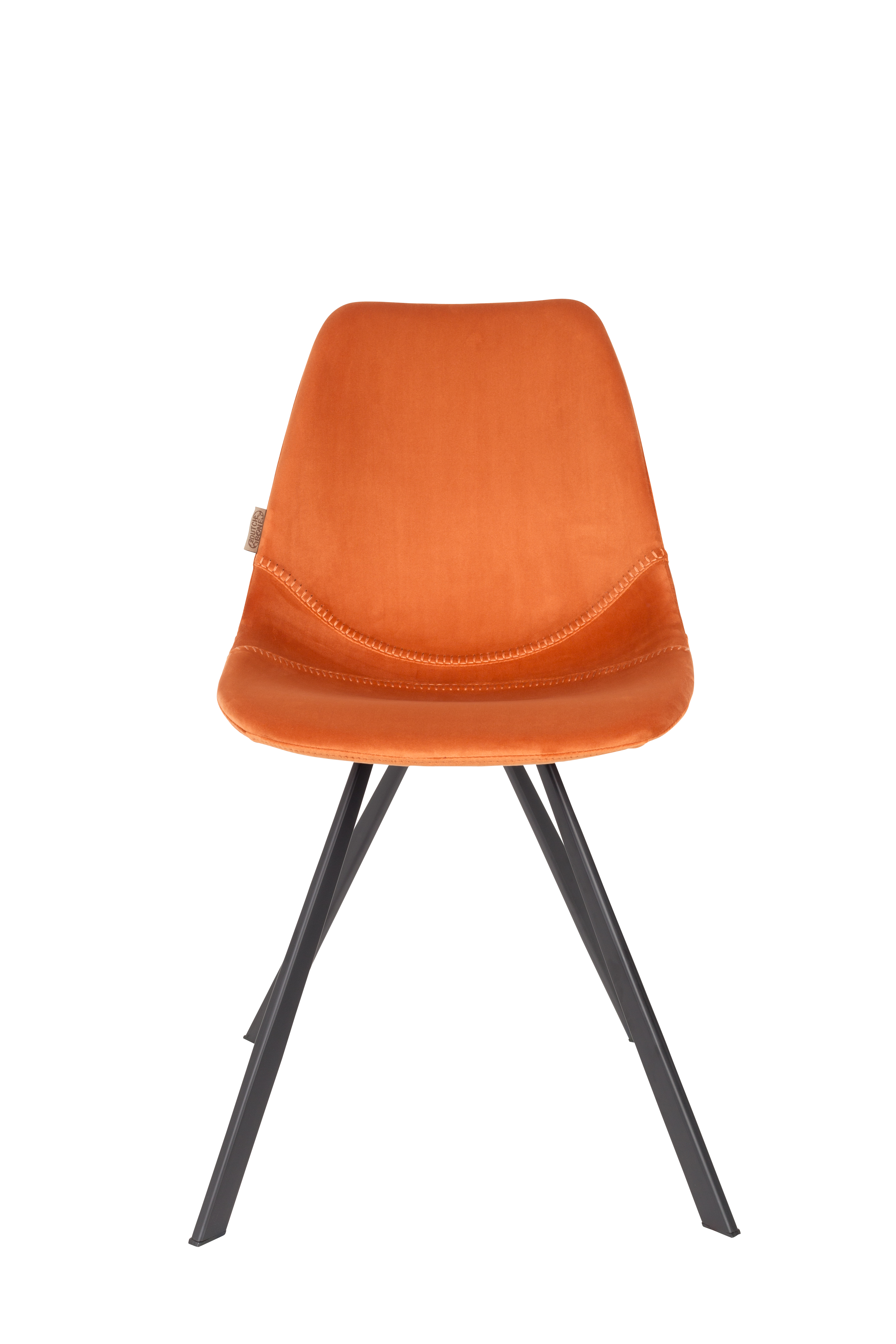 Eetkamerstoel Franky in velvet - Orange