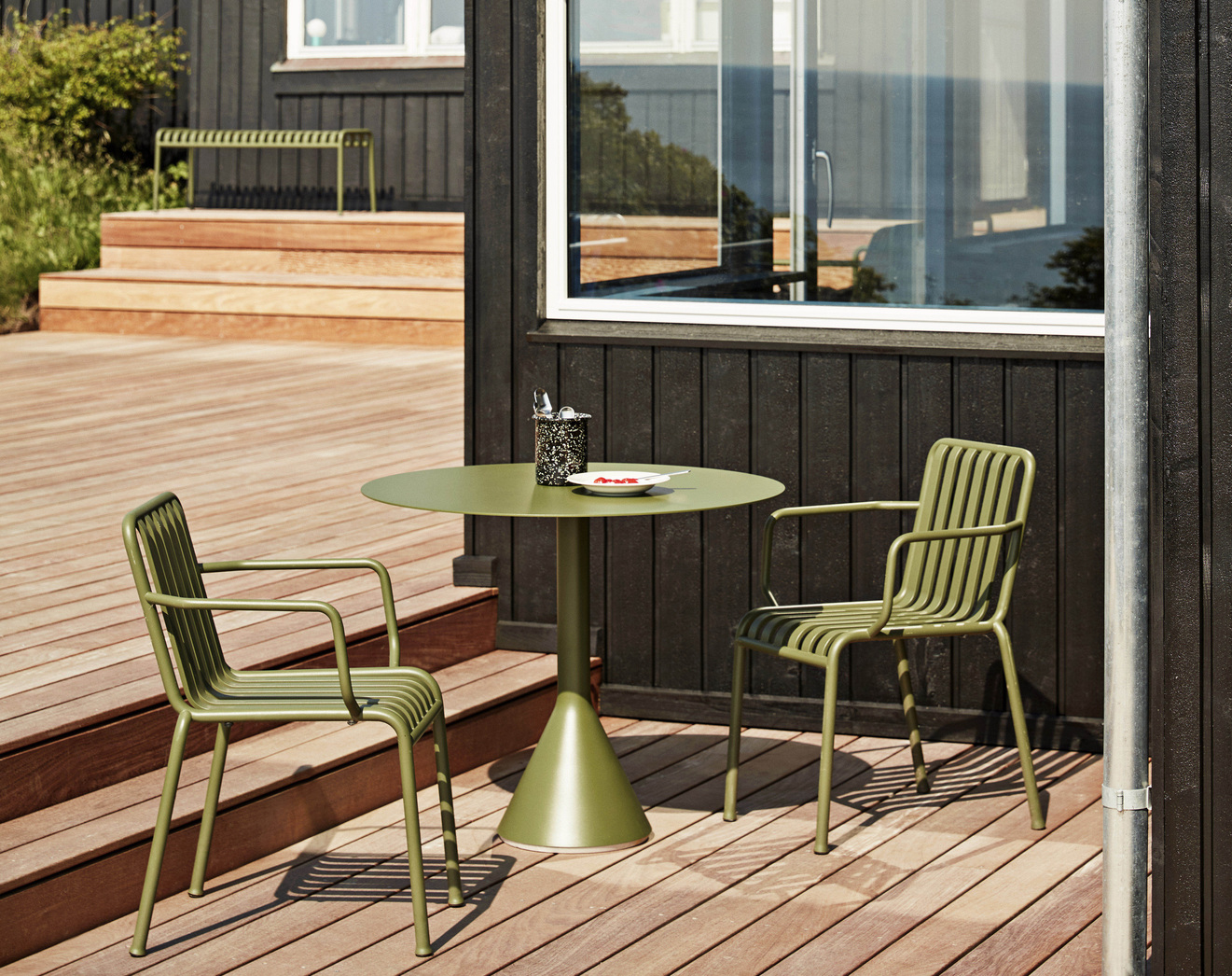 Tuintafel Palissade dia. 70cm - Olive groen