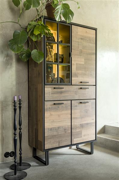 Dressoir Avalon met 5 deuren en lade B200cm - natuur