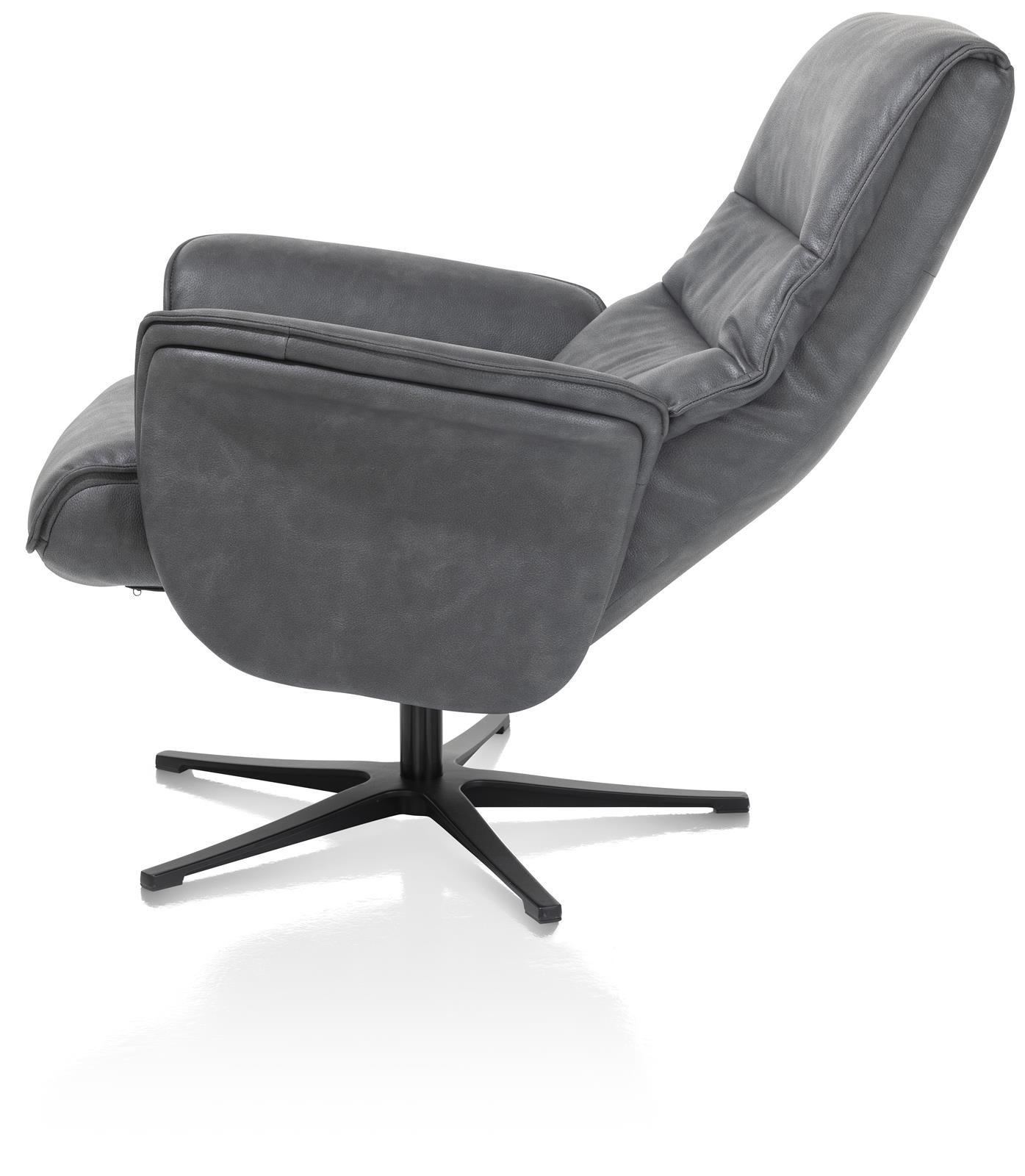 Relaxfauteuil Lotis met voetenbank - antracietgrijs