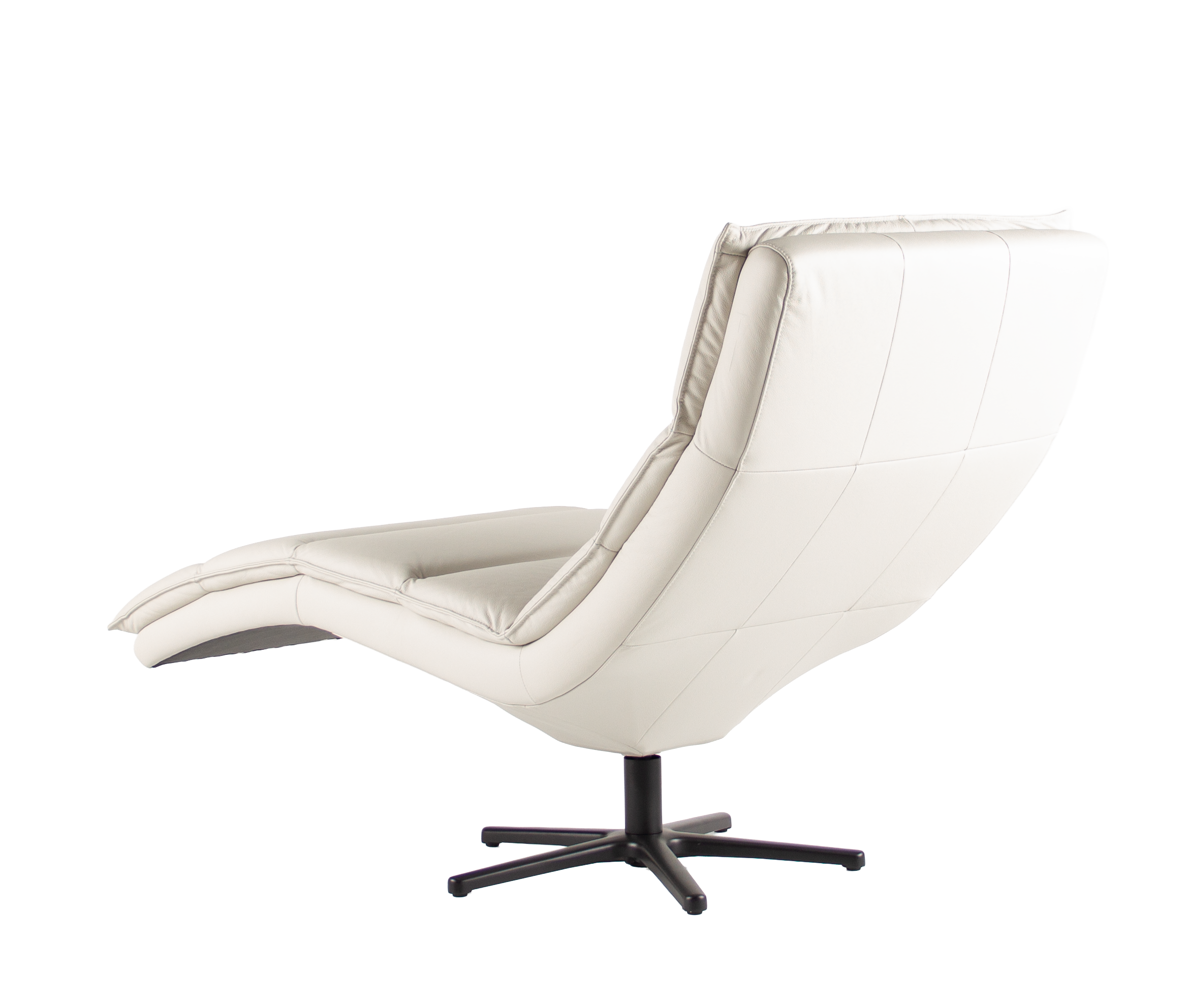 Ligzetel in premium leder - wit