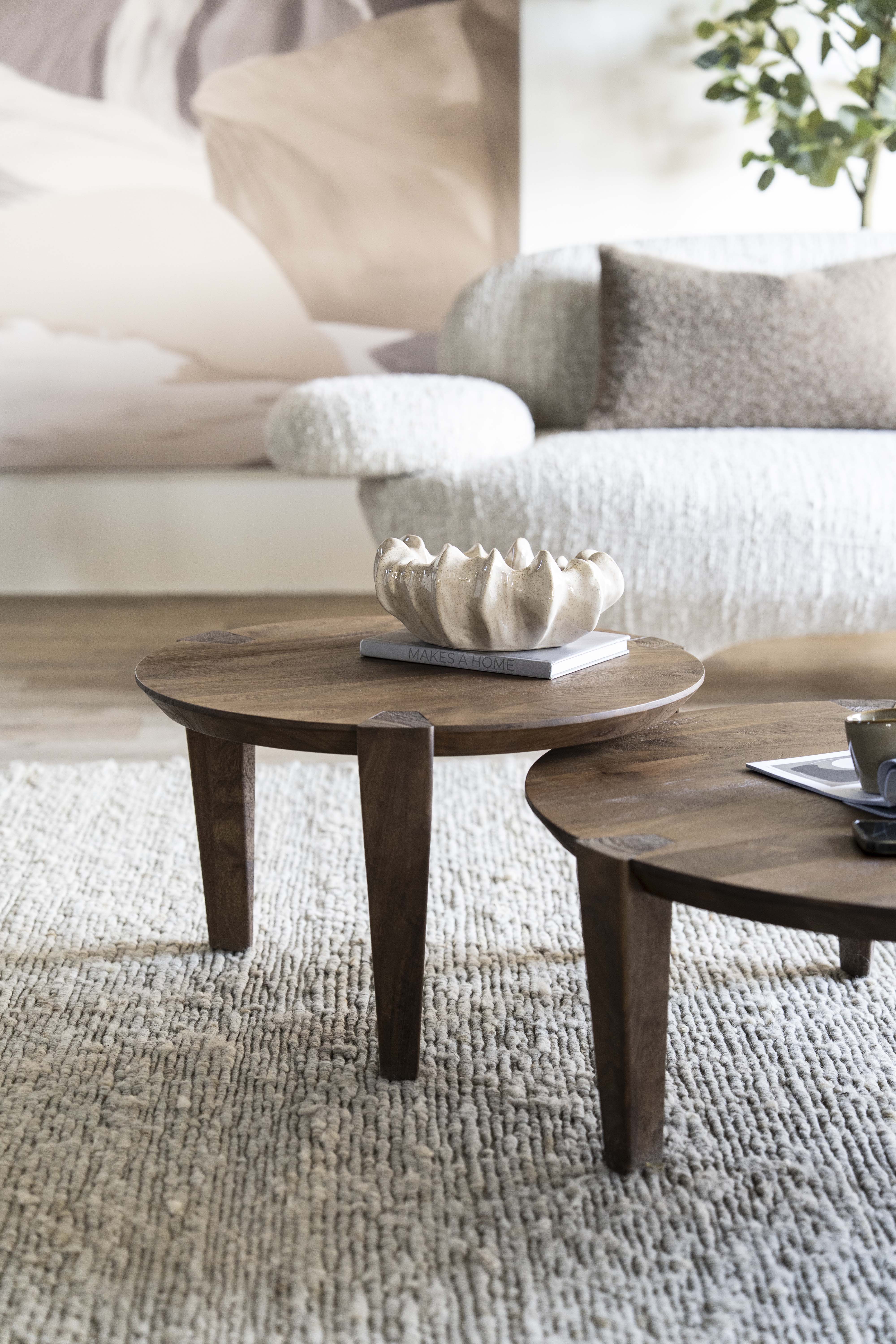 Salontafel diam.60cm - mangohout