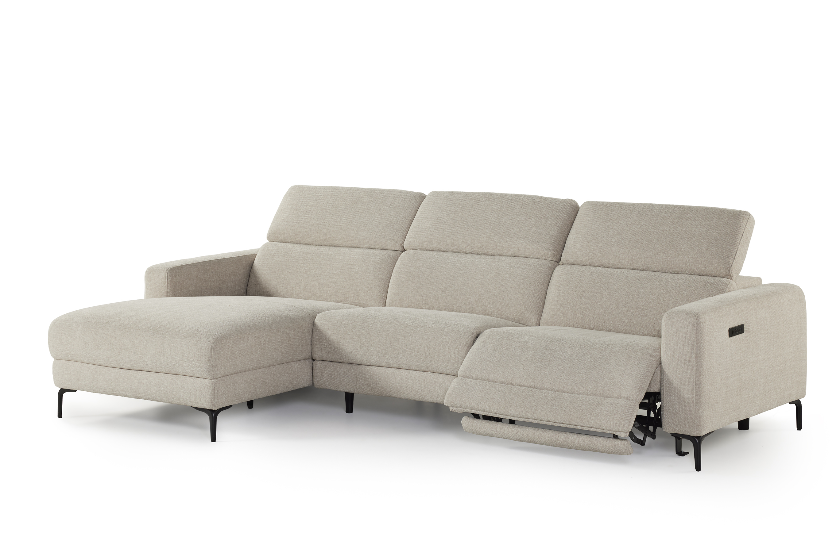 Hoeksalon met relaxfunctie - beige