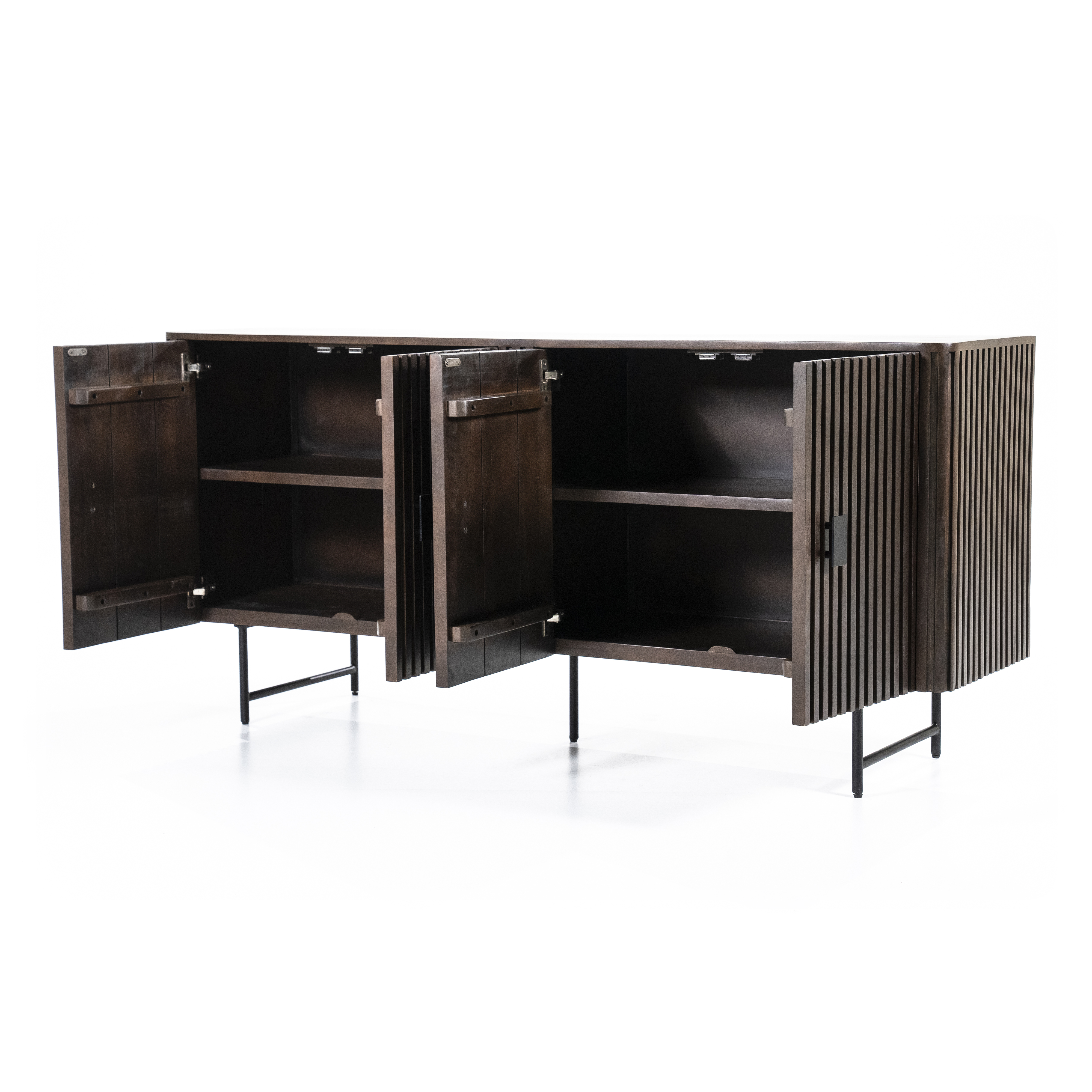 Dressoir met 4 deuren - bruin mangohout
