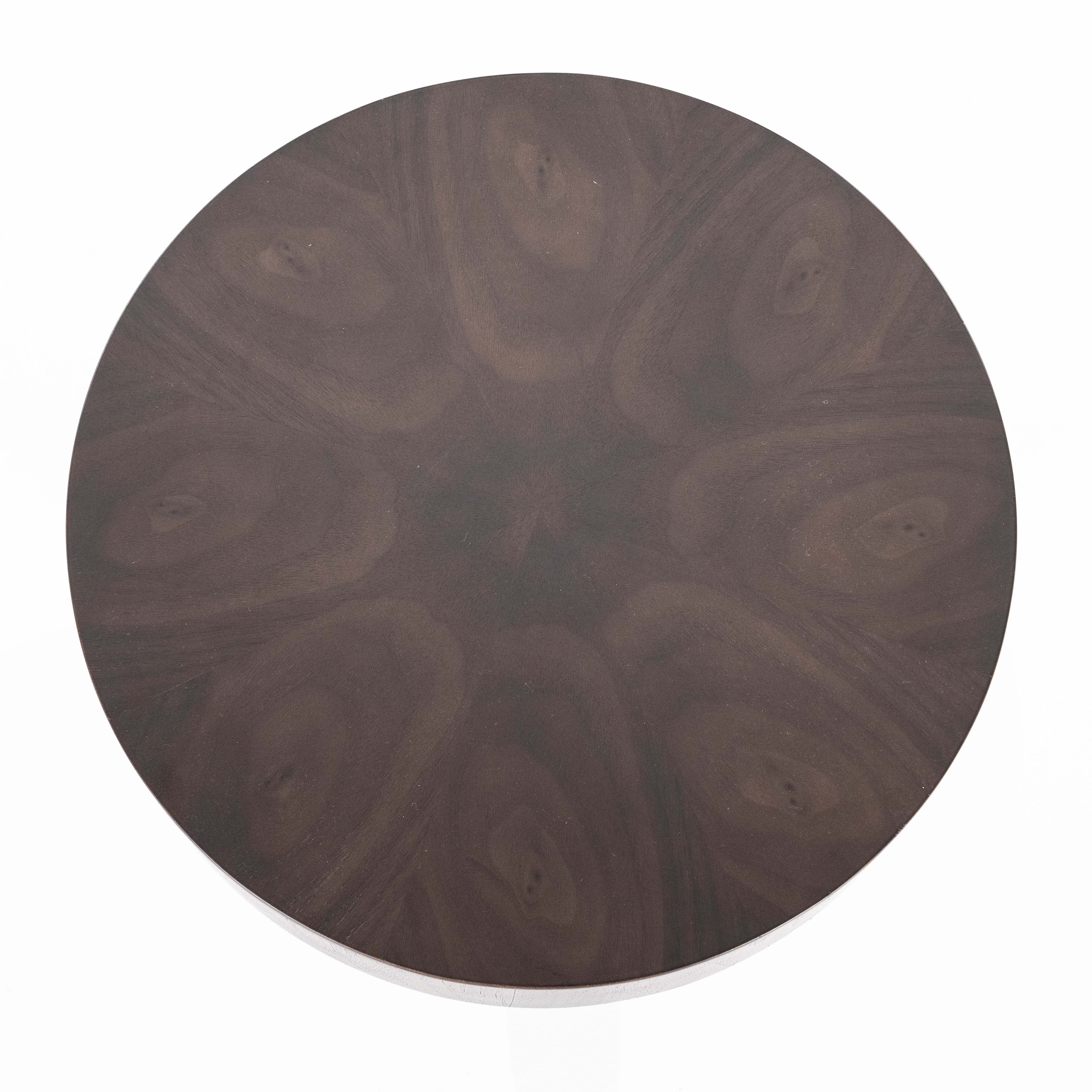 Ronde bijzettafel dia. 45cm - walnoot bruin 