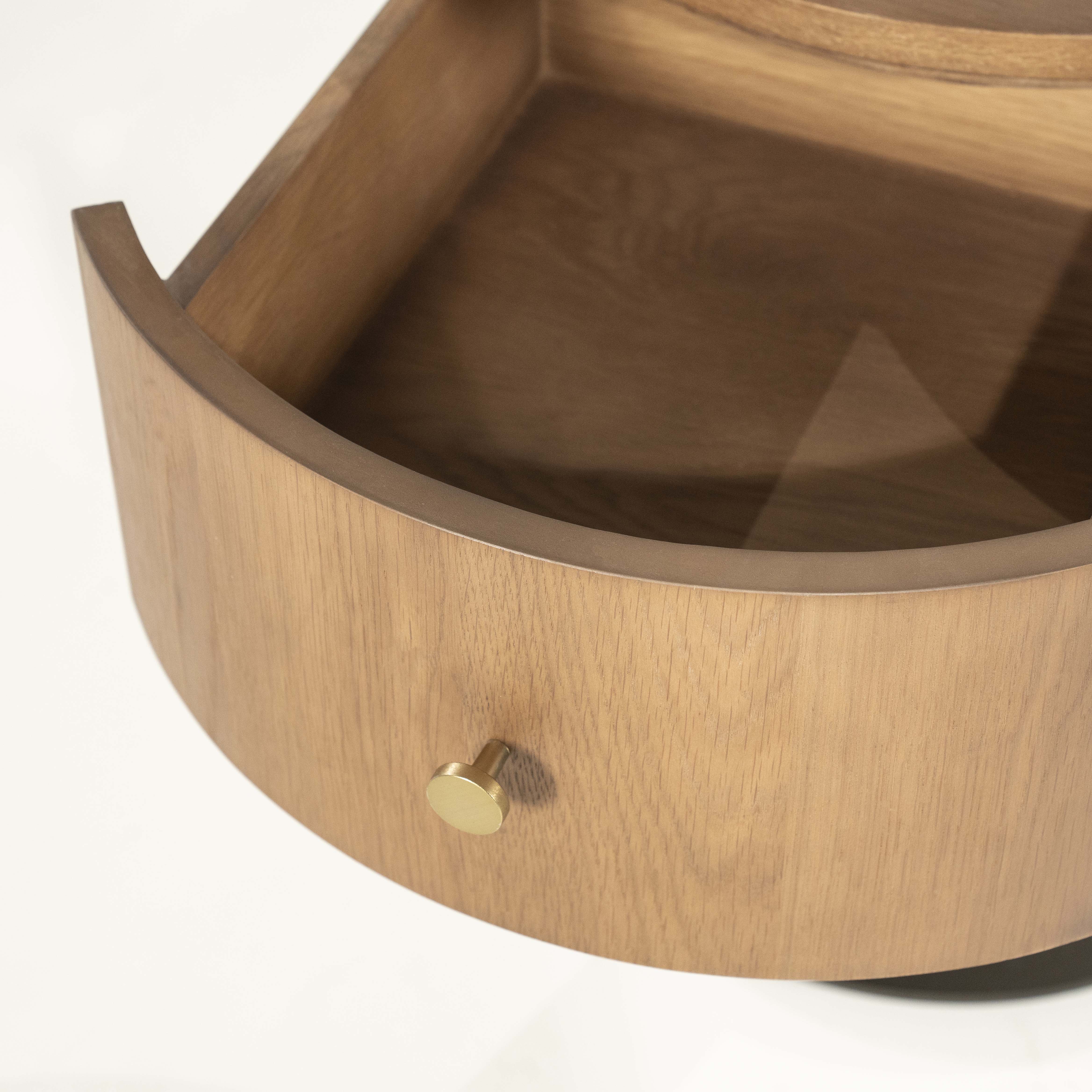 Nachtkastje - lichtbruin/metaal